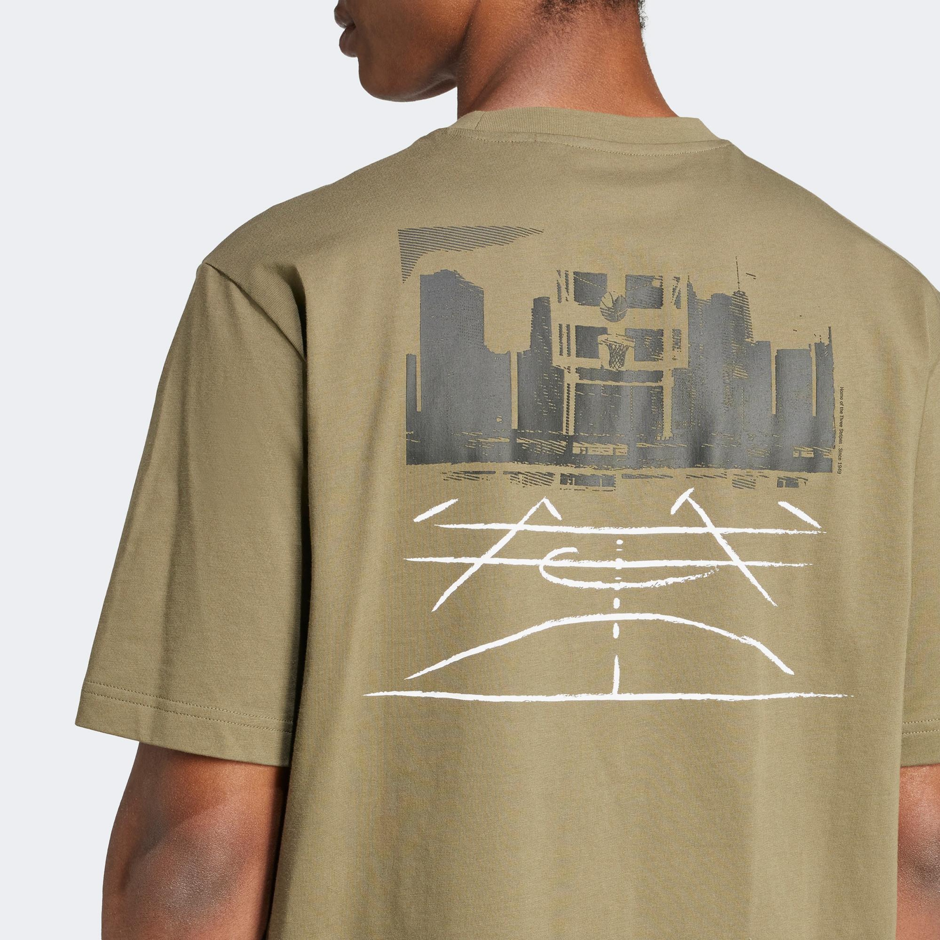 adidas Codes Photoreal Graphic Erkek Yeşil T-Shirt