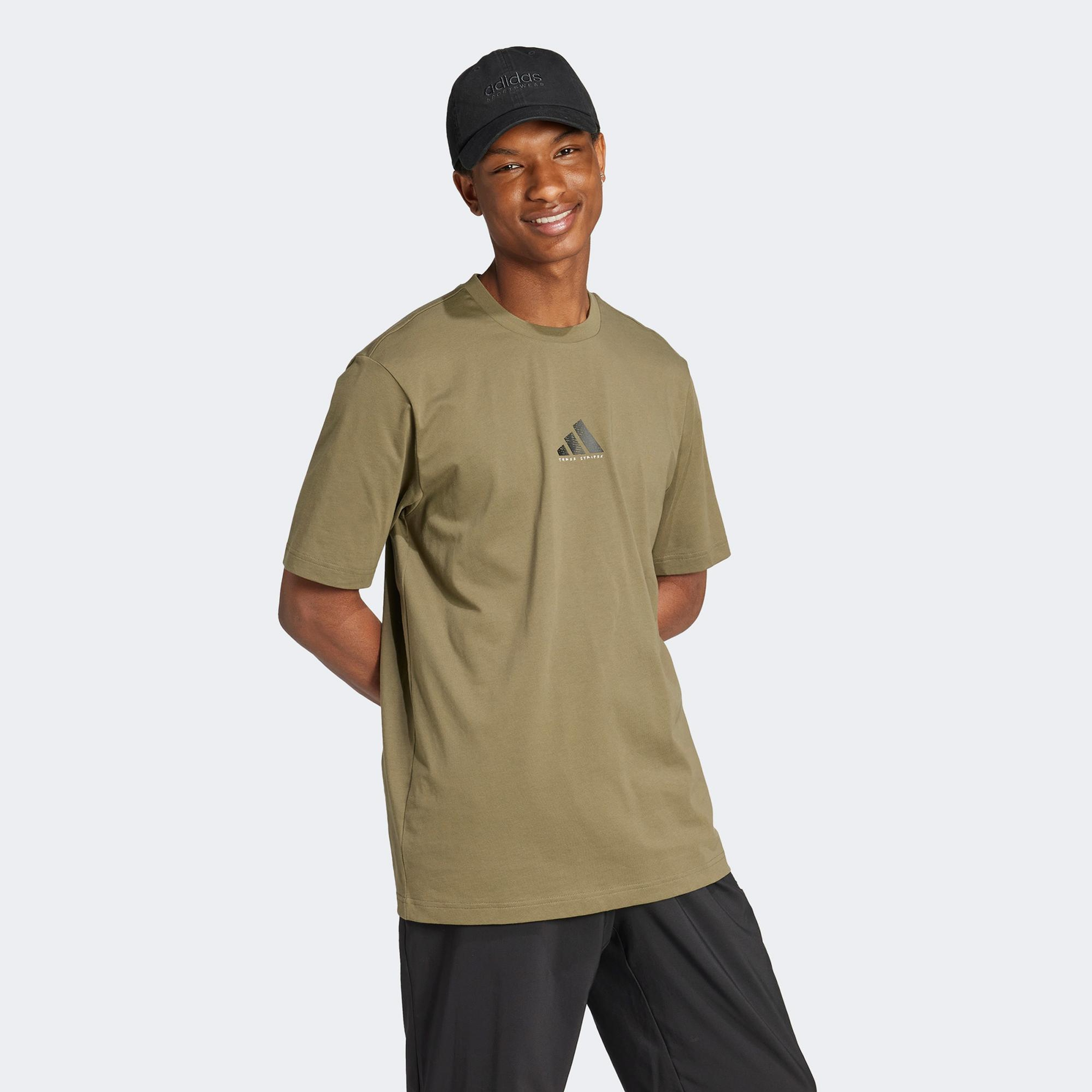 adidas Codes Photoreal Graphic Erkek Yeşil T-Shirt