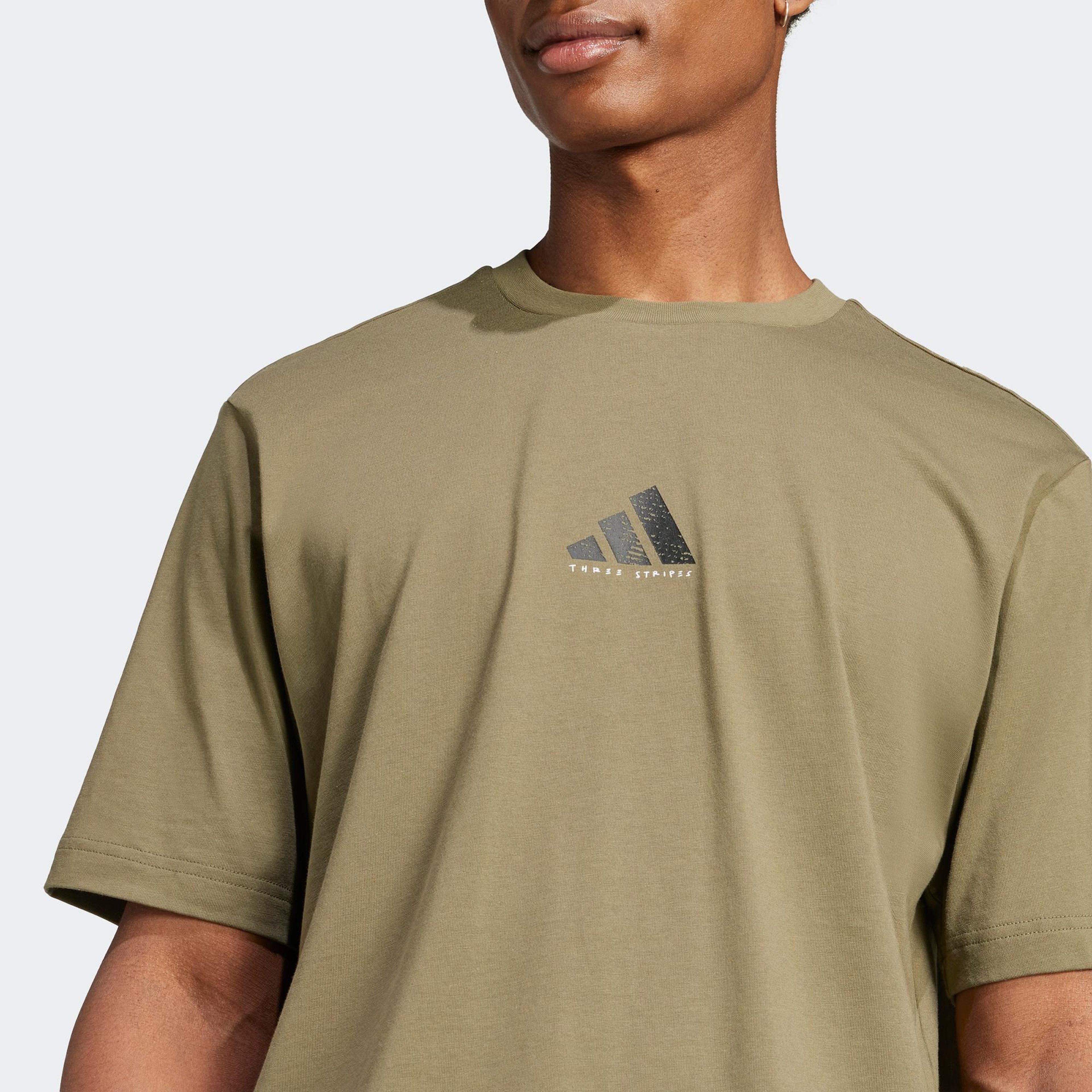 adidas Codes Photoreal Graphic Erkek Yeşil T-Shirt