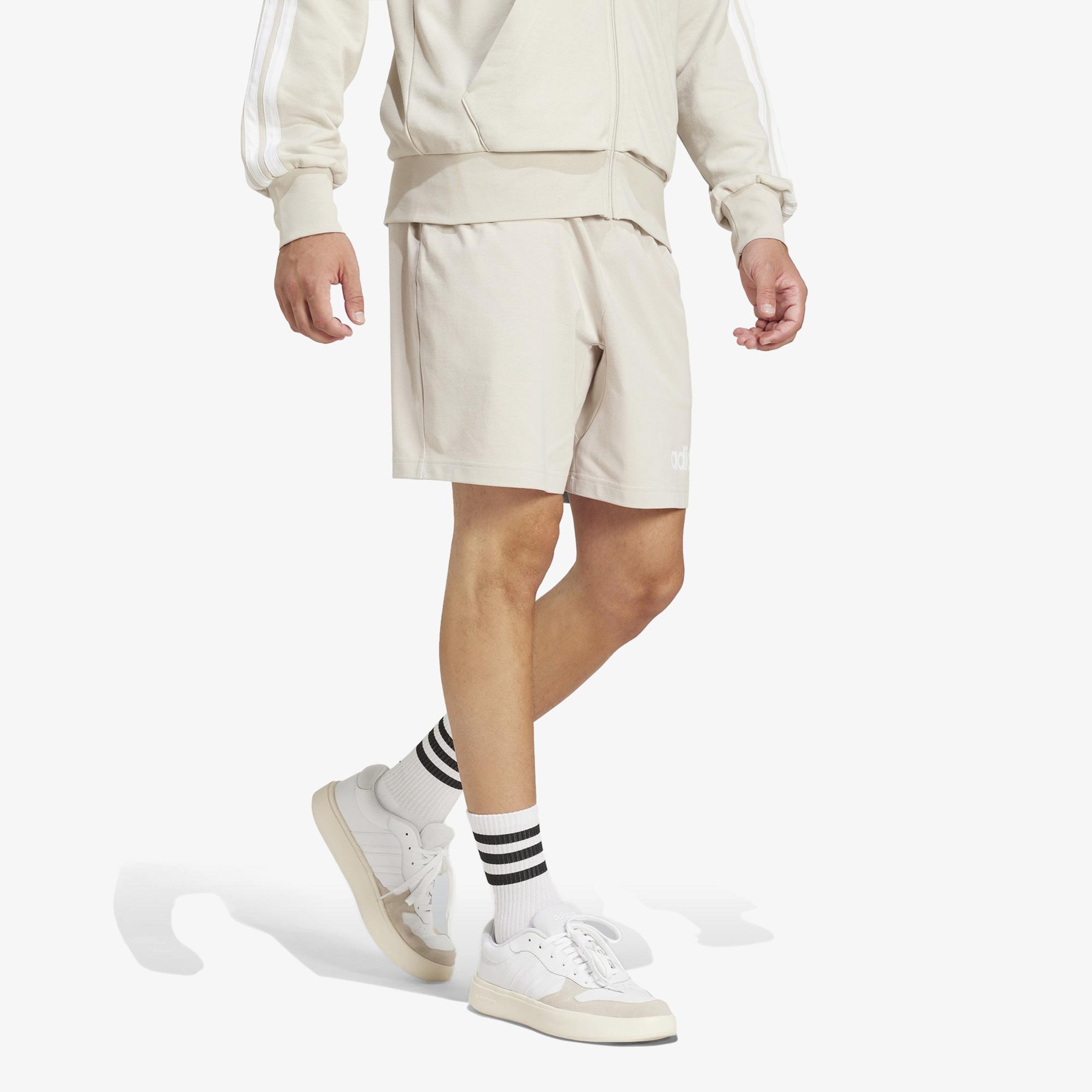 adidas Essentials Linear Single Jersey Erkek Bej Günlük Şort