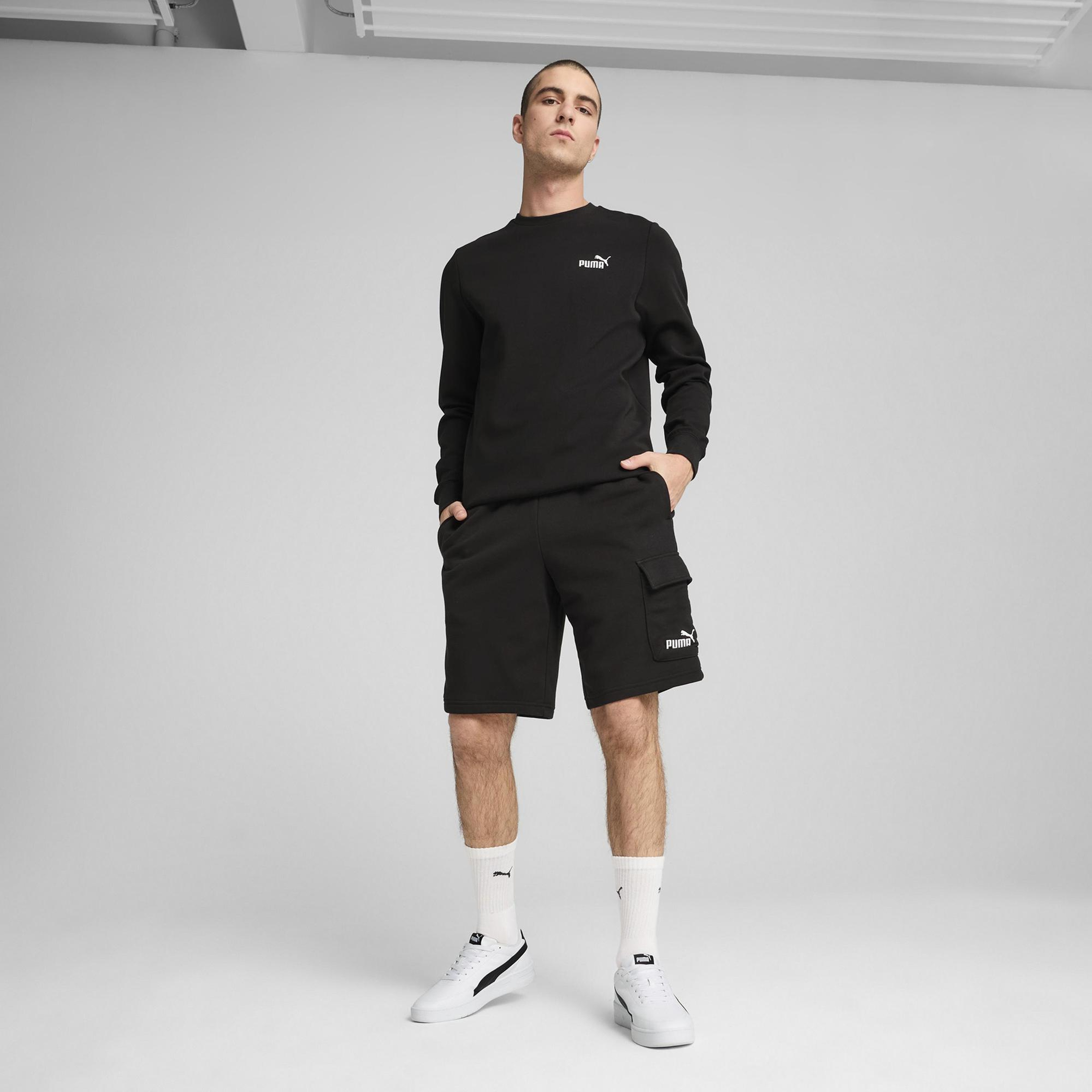 Puma Essentials No 1 Erkek Siyah Antrenman Şortu