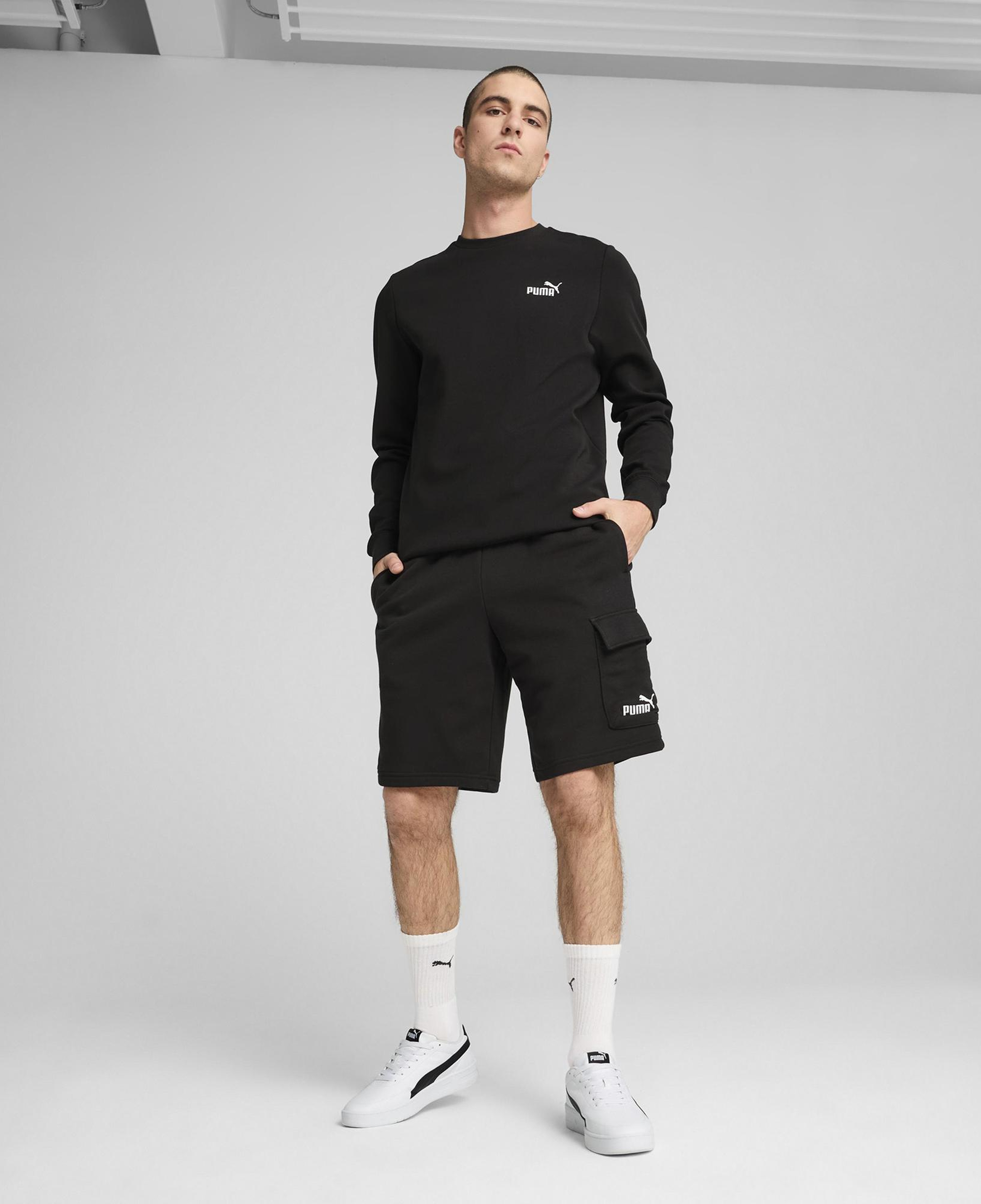 Puma Essentials No 1 Erkek Siyah Antrenman Şortu