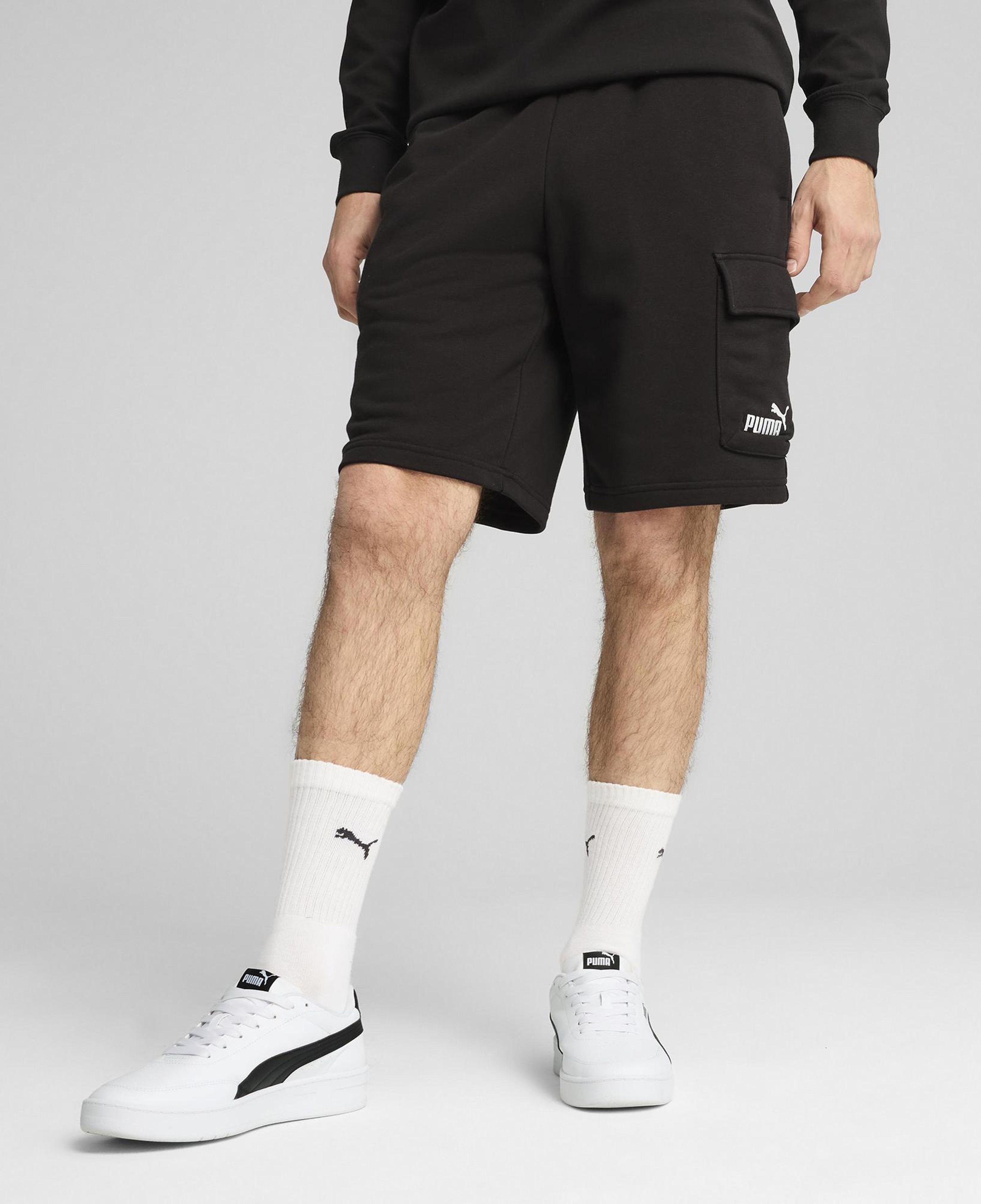 Puma Essentials No 1 Erkek Siyah Antrenman Şortu