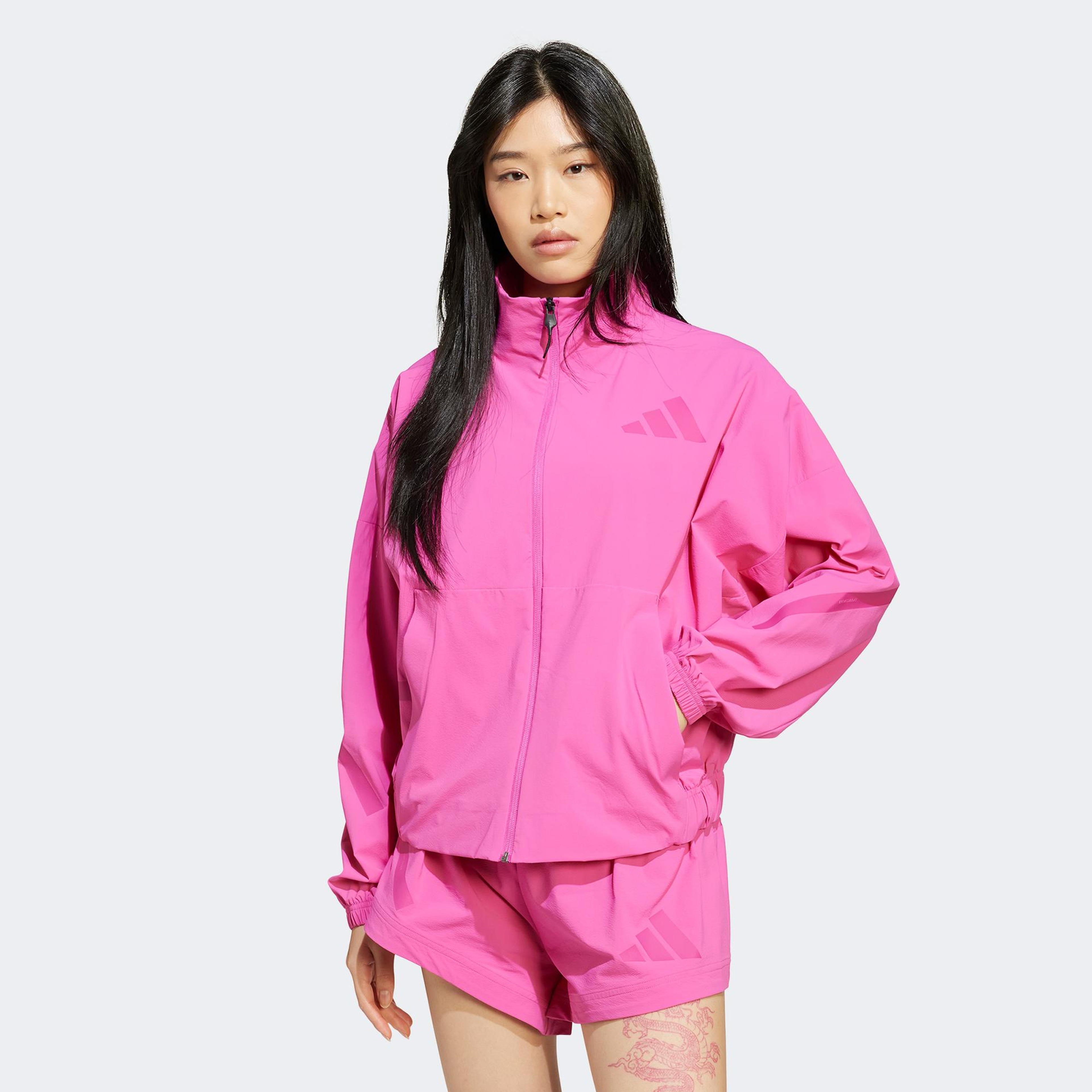 adidas Z.N.E. Woven Tam Boy Kadın Pembe Eşofman Üstü
