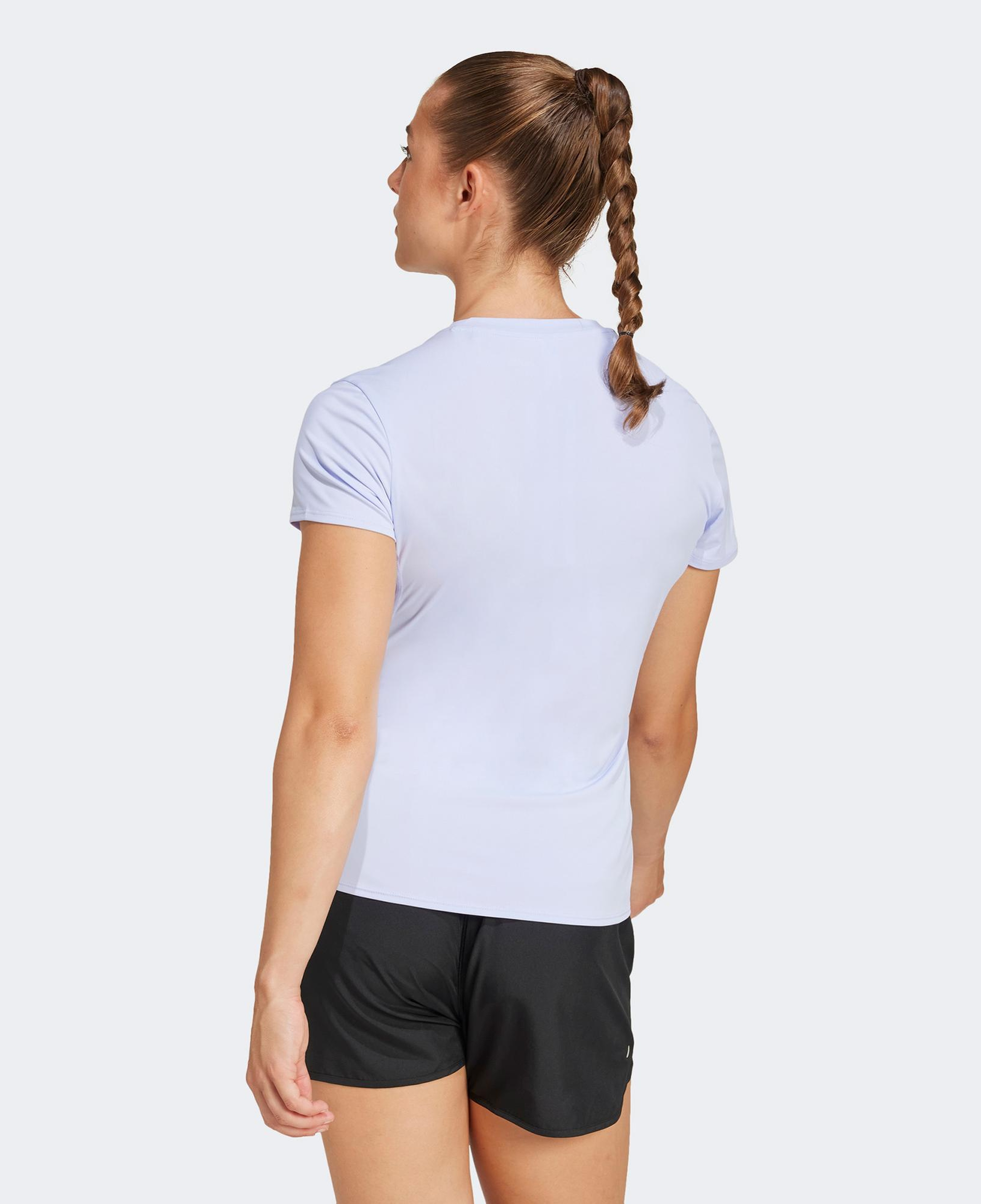 adidas Adizero Essentials Kadın Mor Koşu T-Shirt