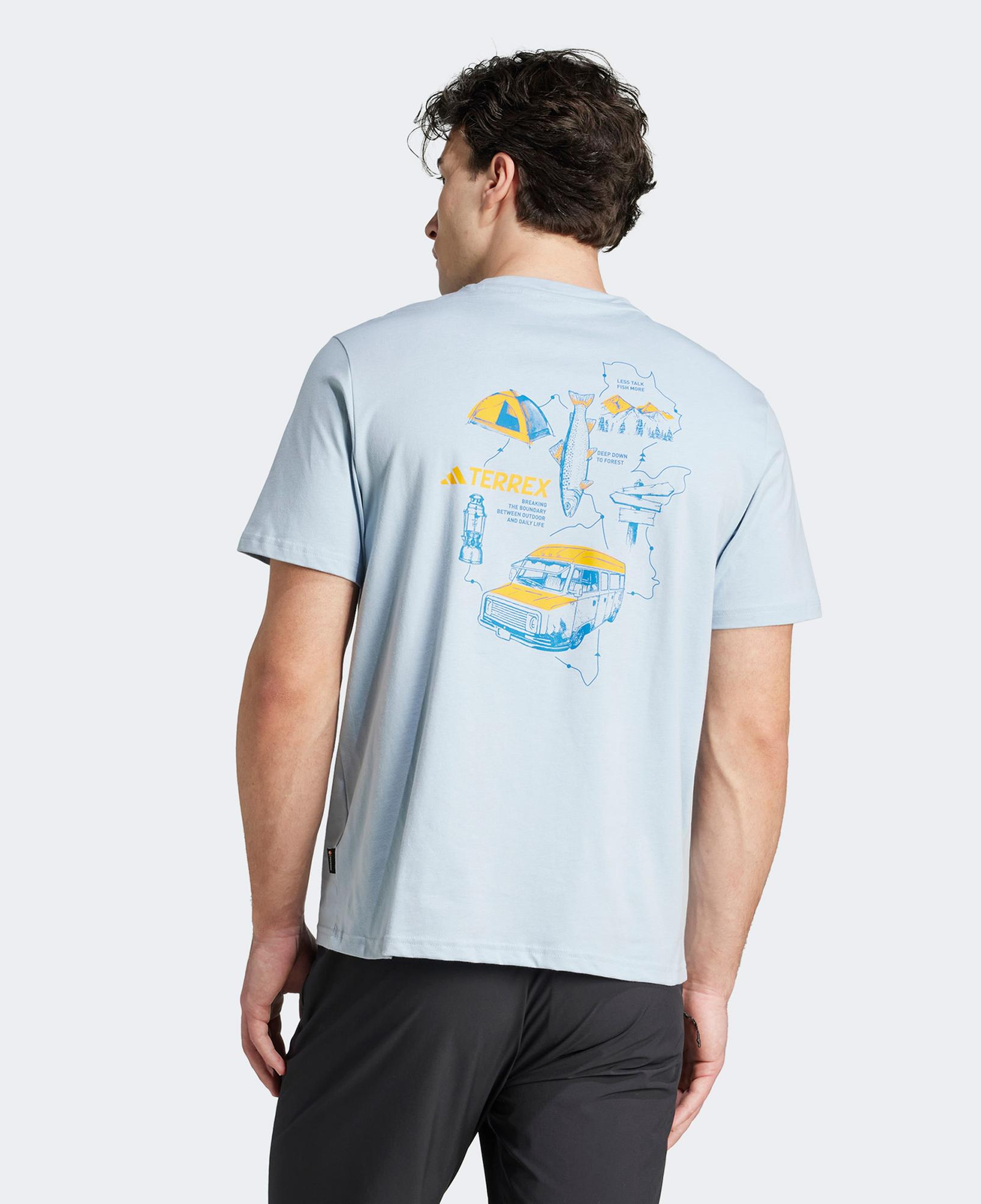 adidas Polygiene Graphic Erkek Mavi T-Shirt