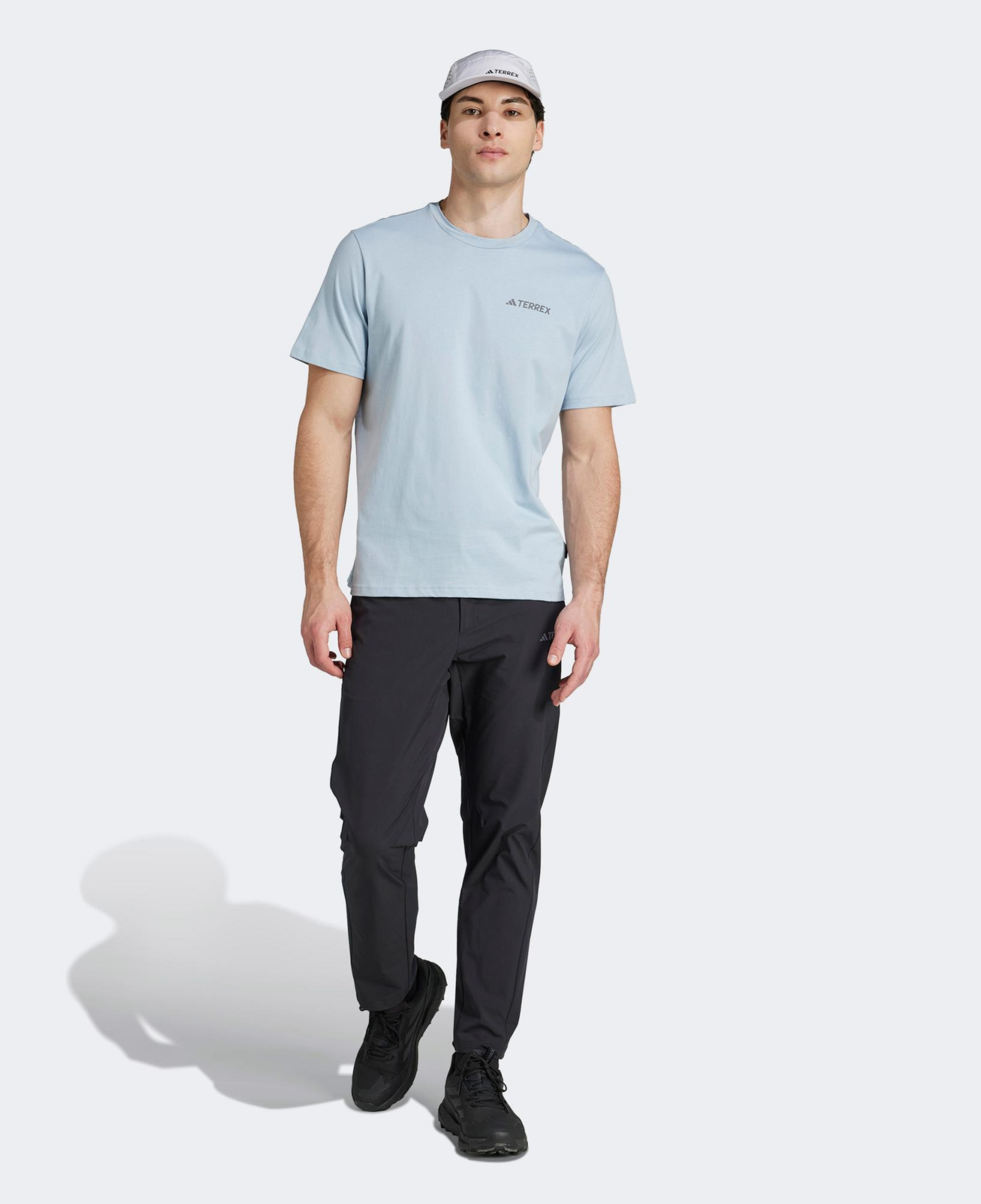 adidas Polygiene Graphic Erkek Mavi T-Shirt