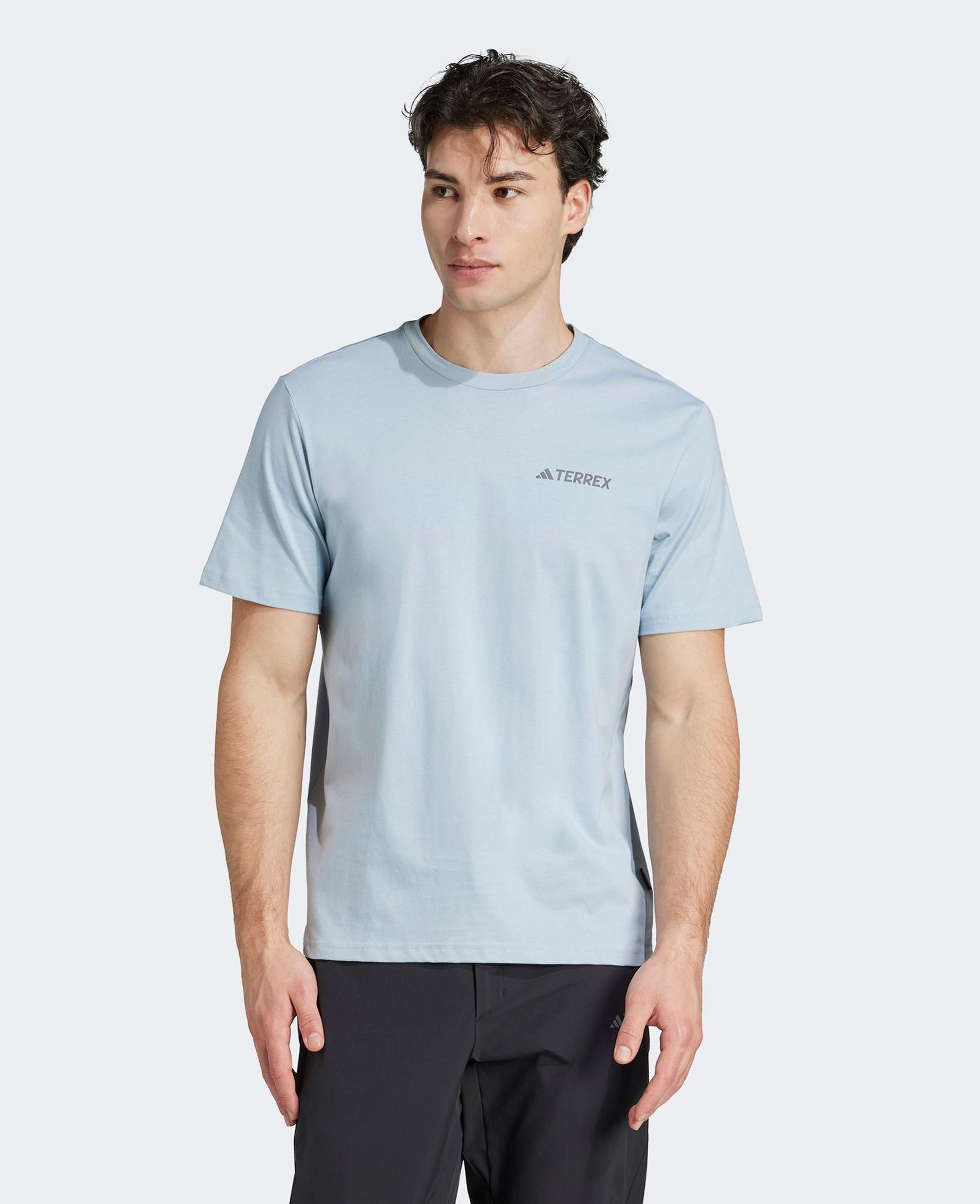adidas Polygiene Graphic Erkek Mavi T-Shirt