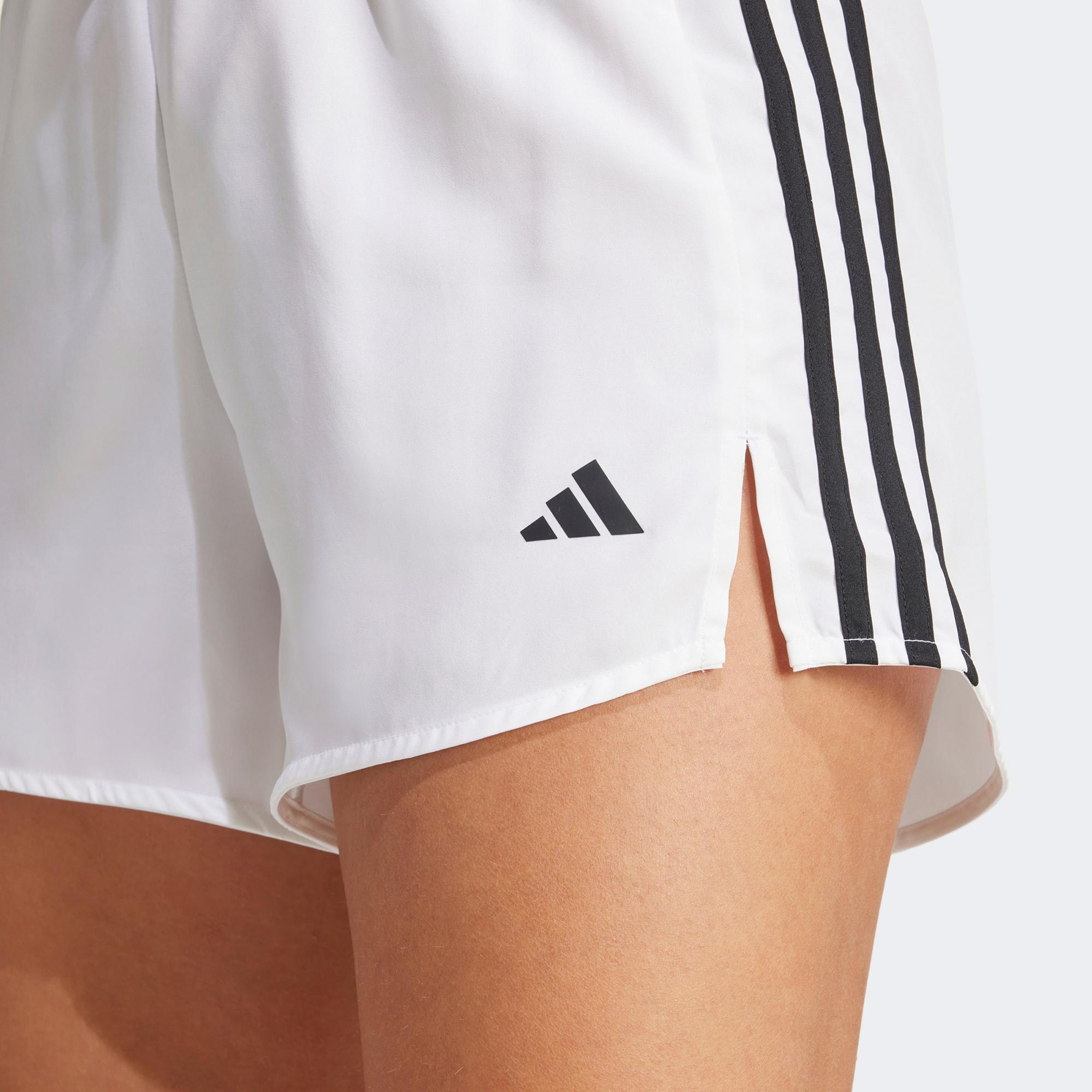 adidas 3 Stripes High Rise Kadın Beyaz Antrenman Şort