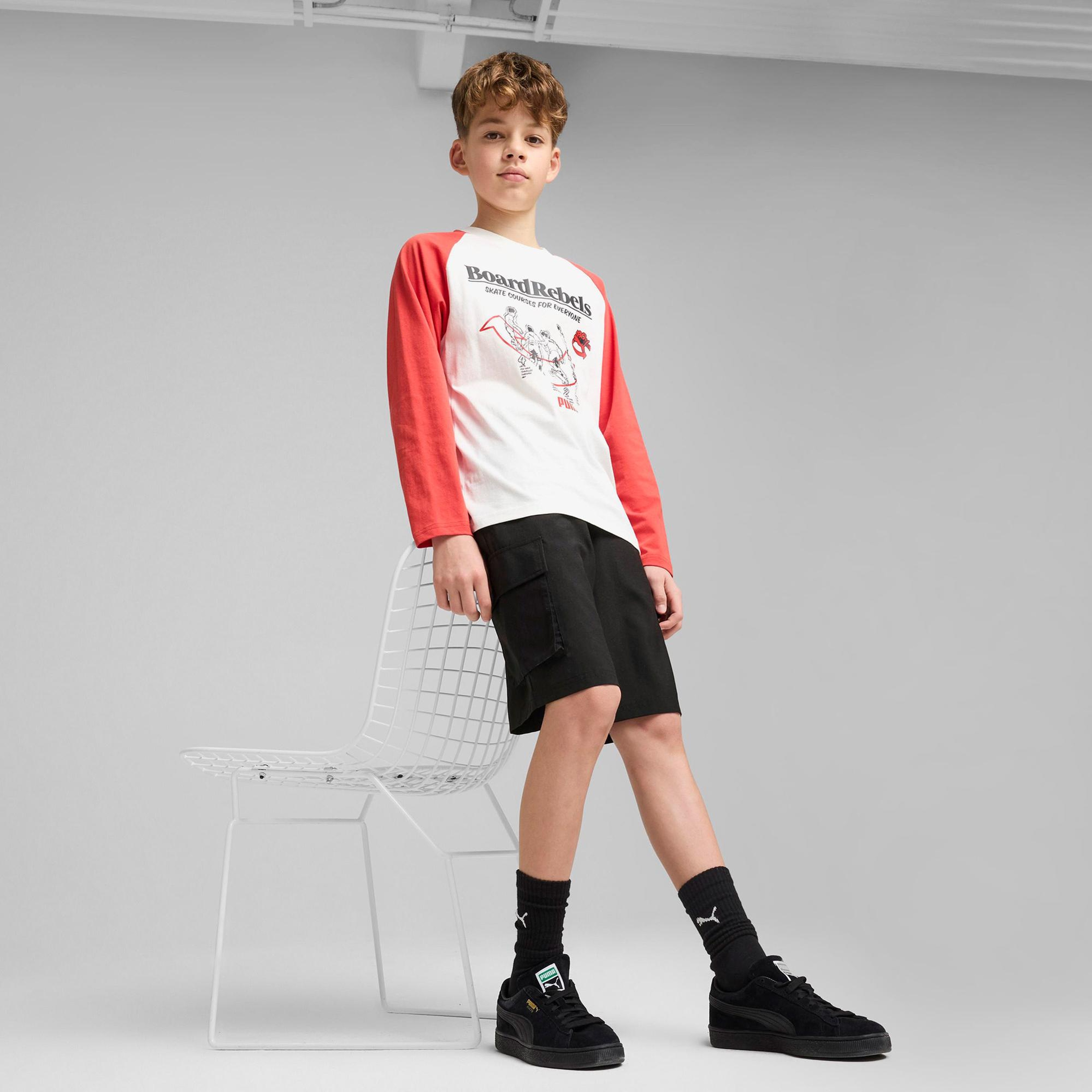 Puma Mid90S Cargo Chino Çocuk Siyah Şort