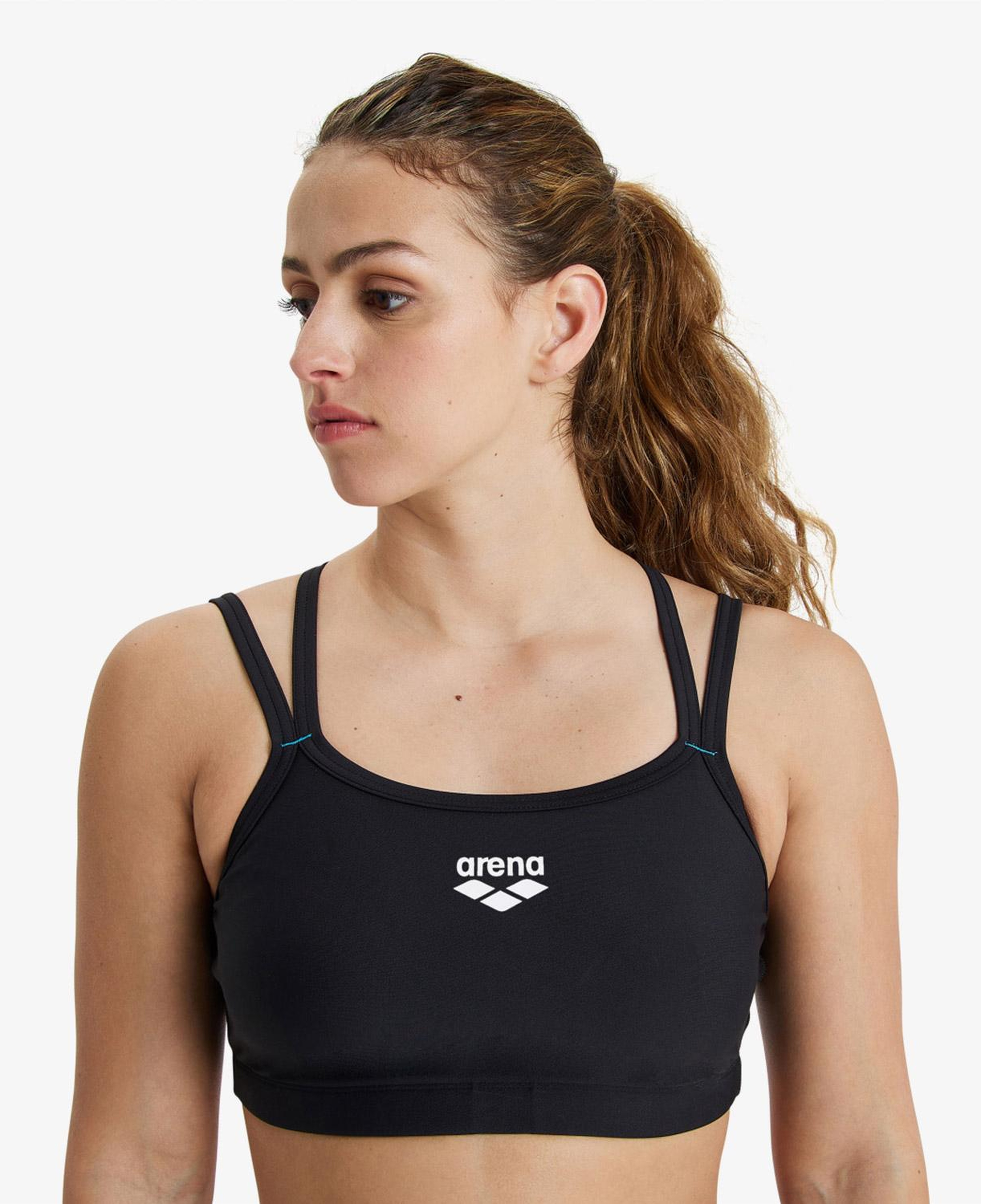 Arena Solid Kadın Siyah Antrenman Bra