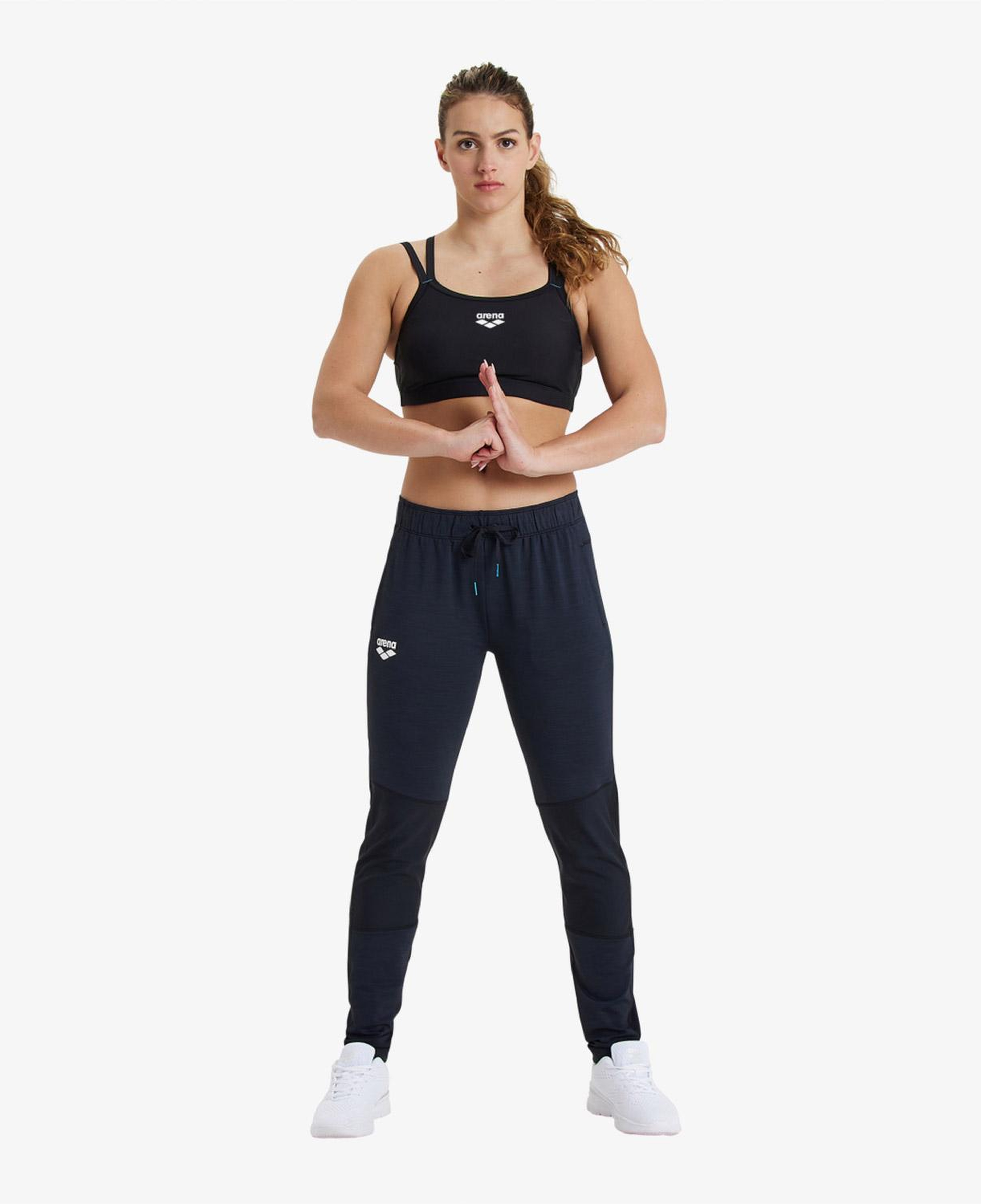 Arena Solid Kadın Siyah Antrenman Bra