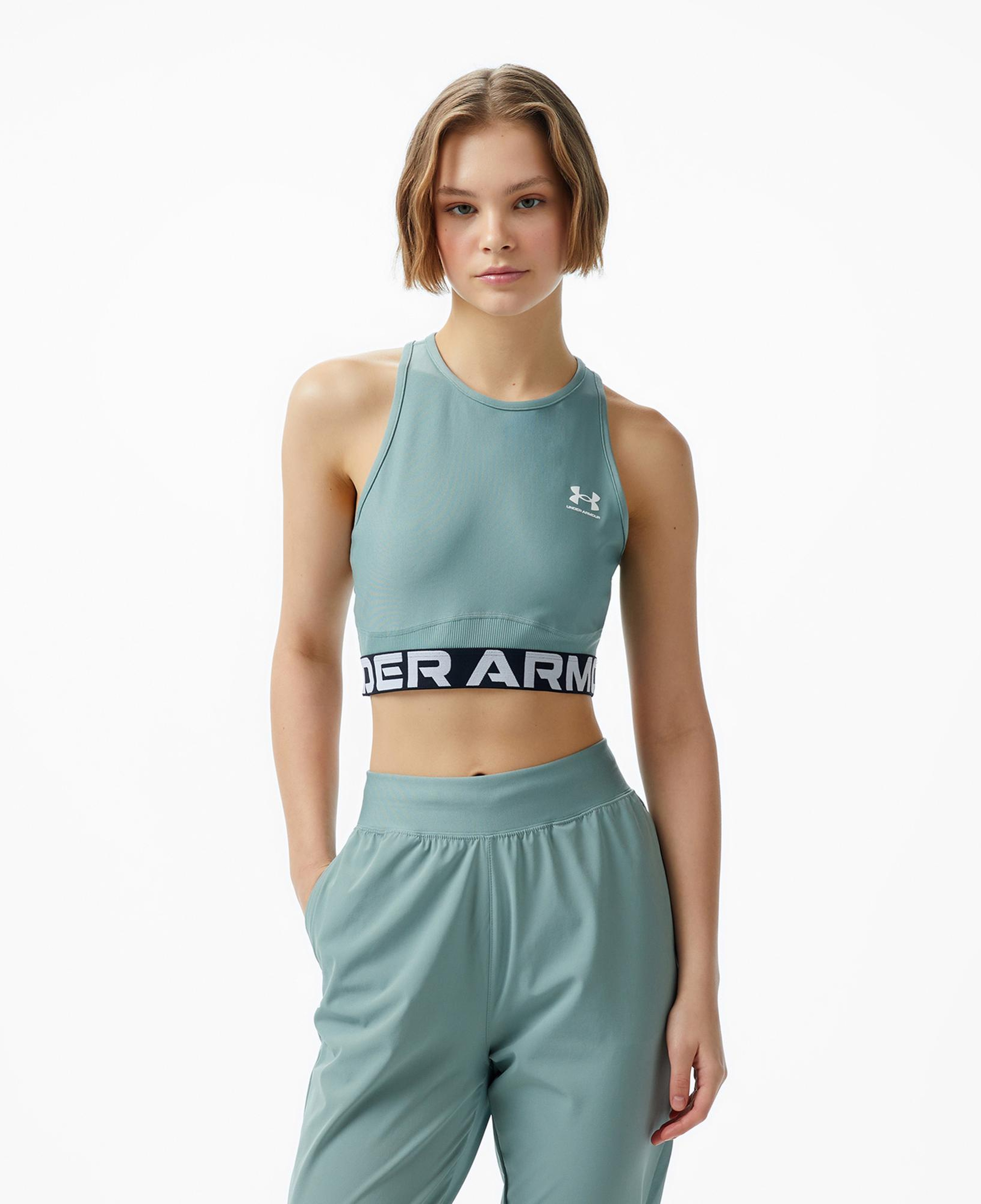 Under Armour HeatGear Rib Kadın Yeşil Bra