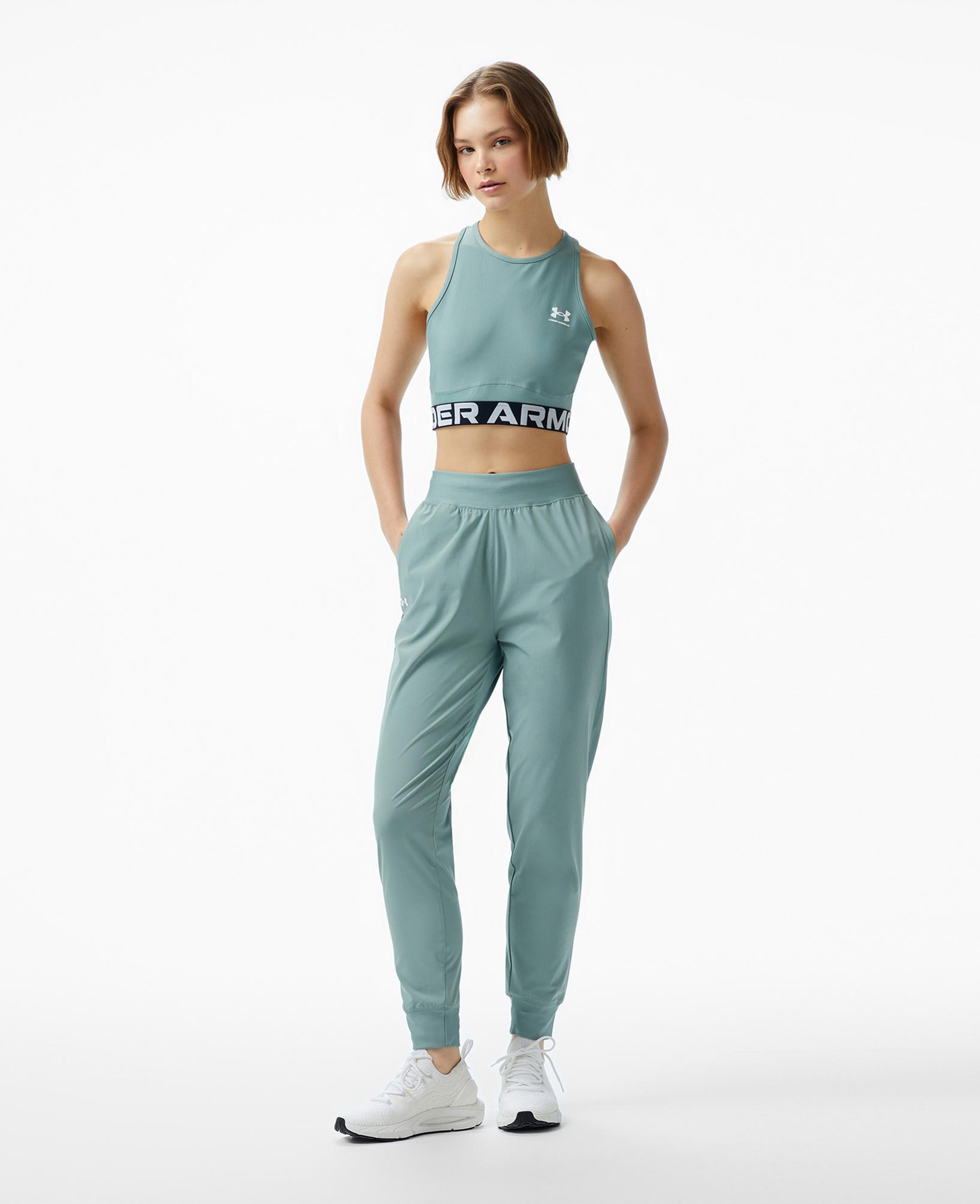 Under Armour HeatGear Rib Kadın Yeşil Bra