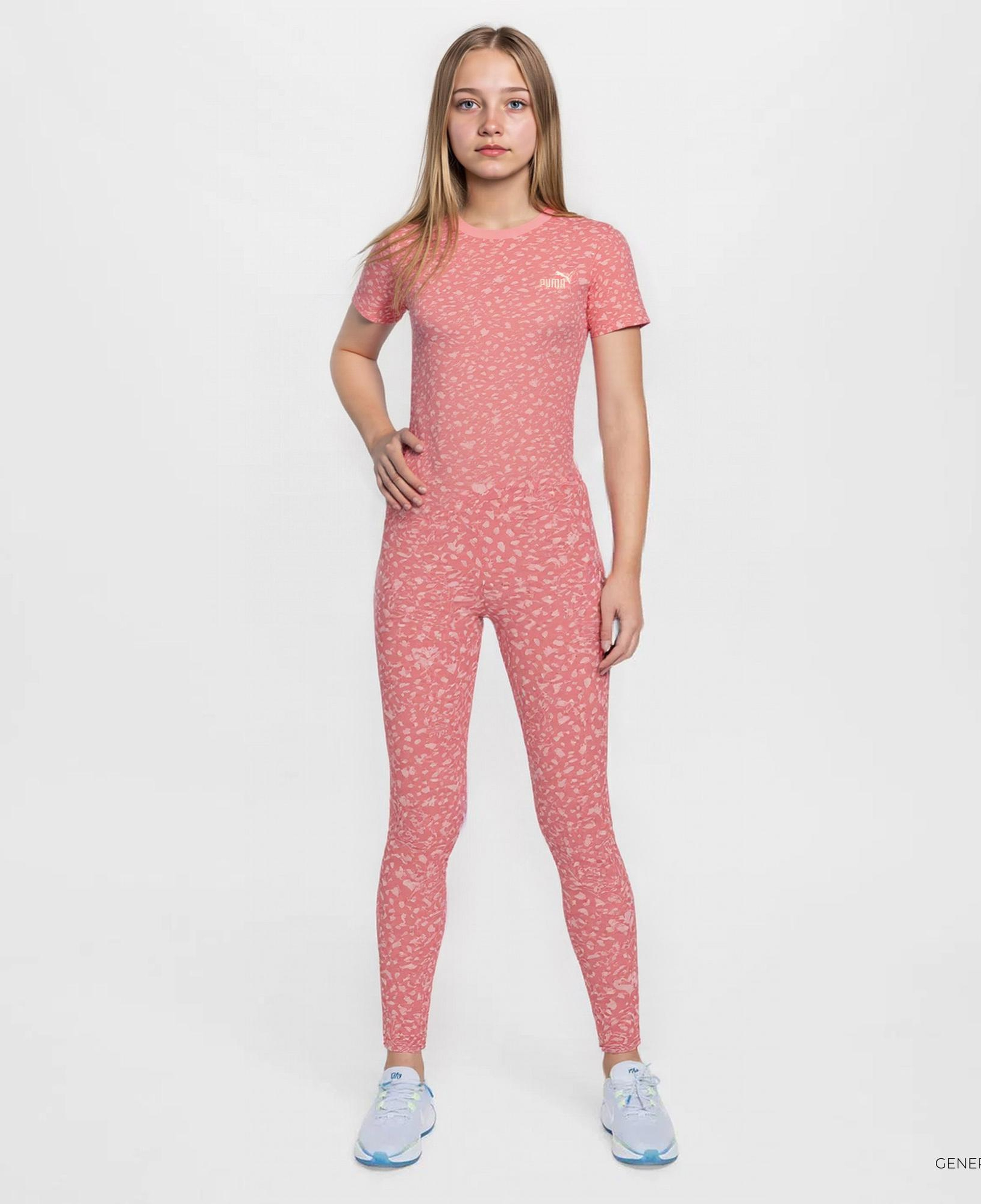 Puma Flaming Love Aop Çocuk Turuncu T-Shirt