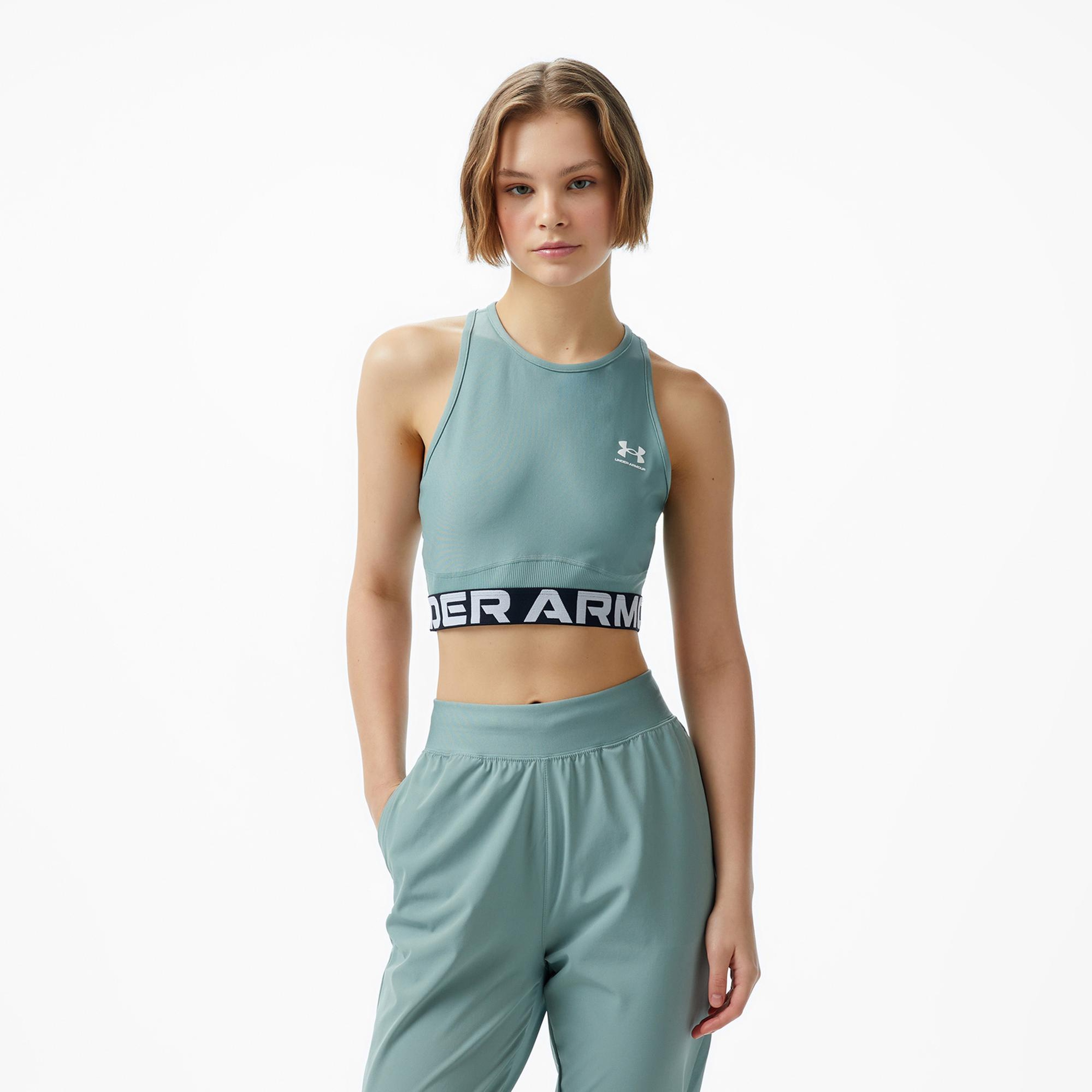 Under Armour HeatGear Rib Kadın Yeşil Bra