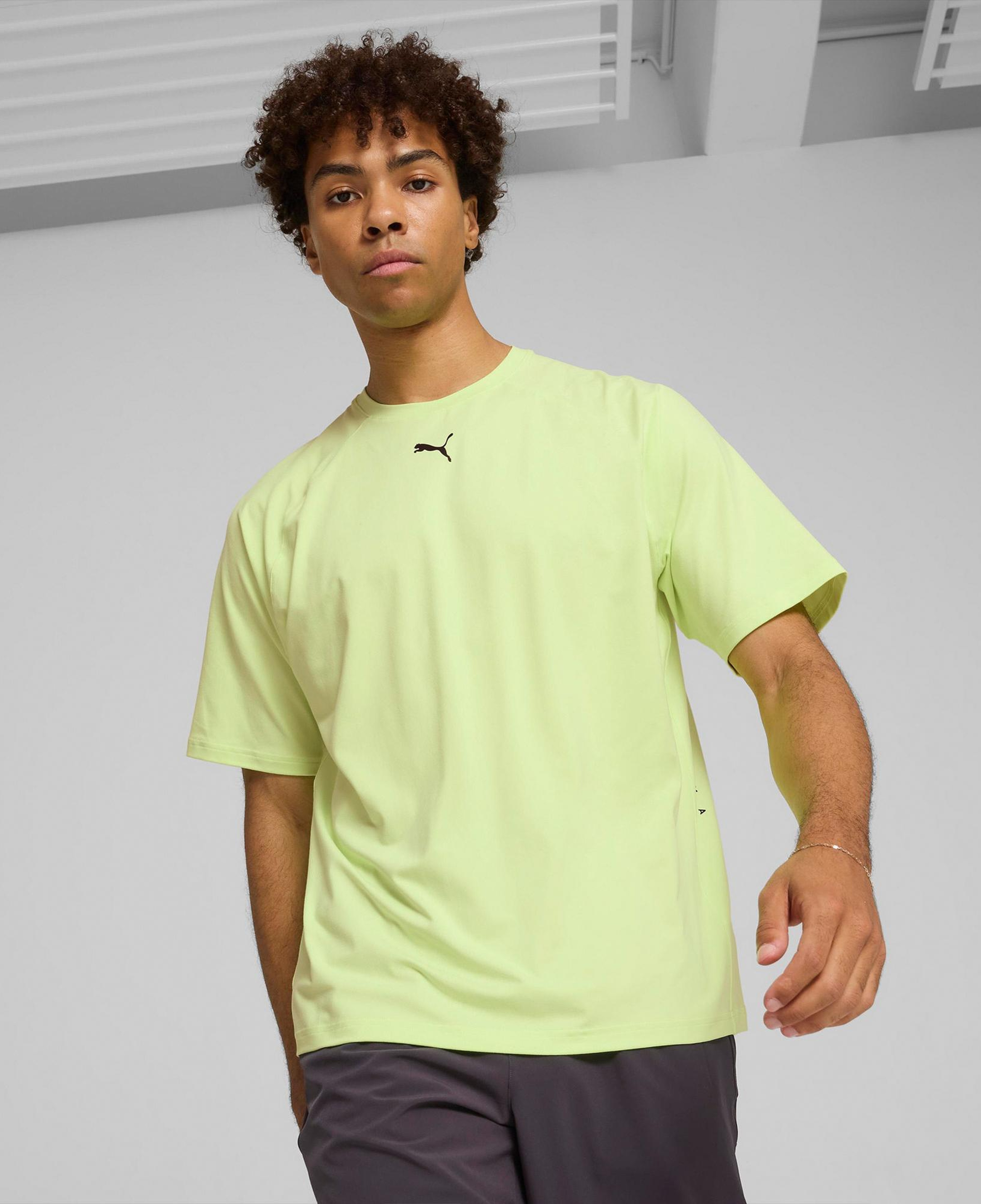 Puma Cloudspun Therma Erkek Sarı Antrenman T-Shirt