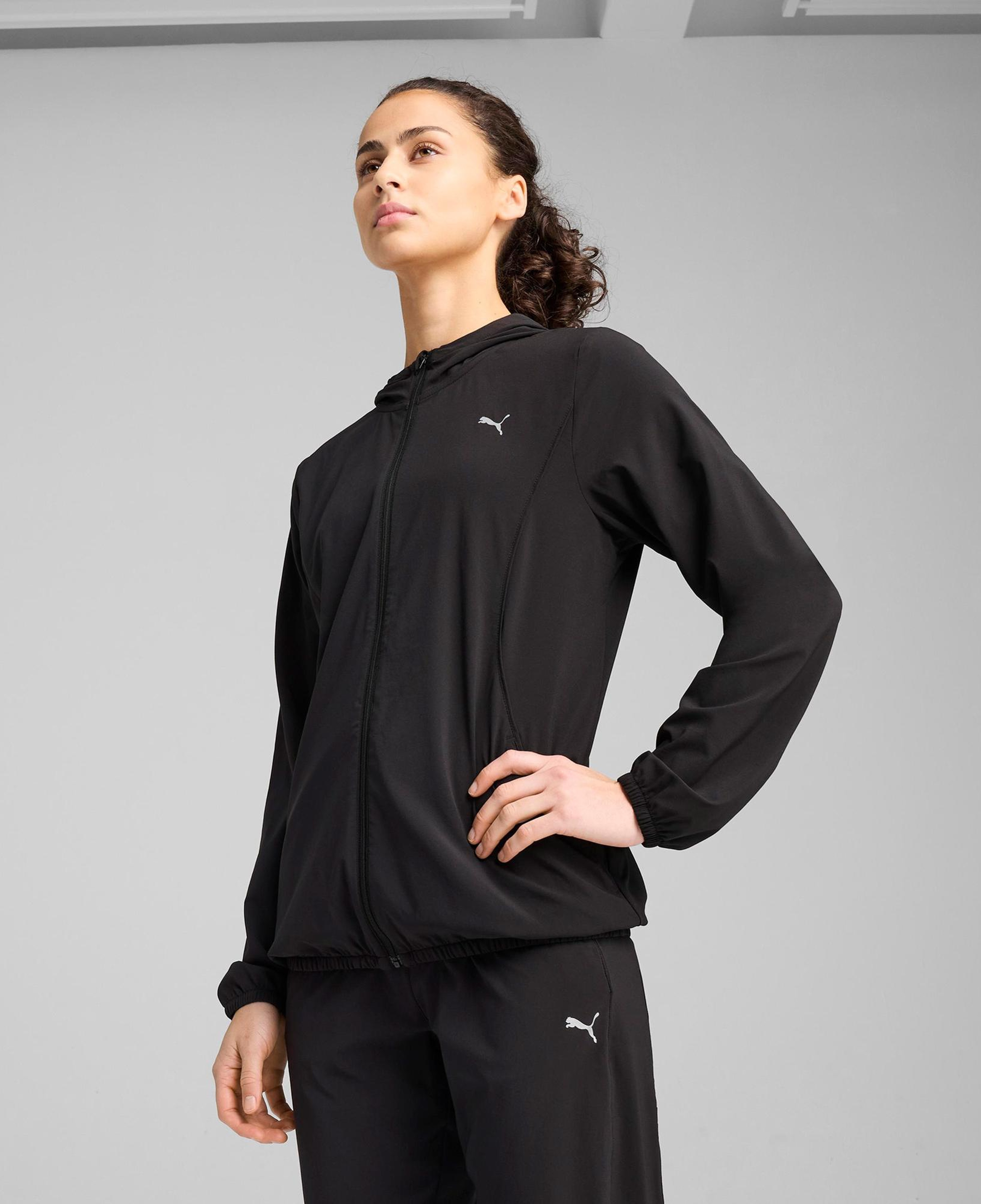 Puma Run Velocity Woven Kadın Siyah Yağmurluk