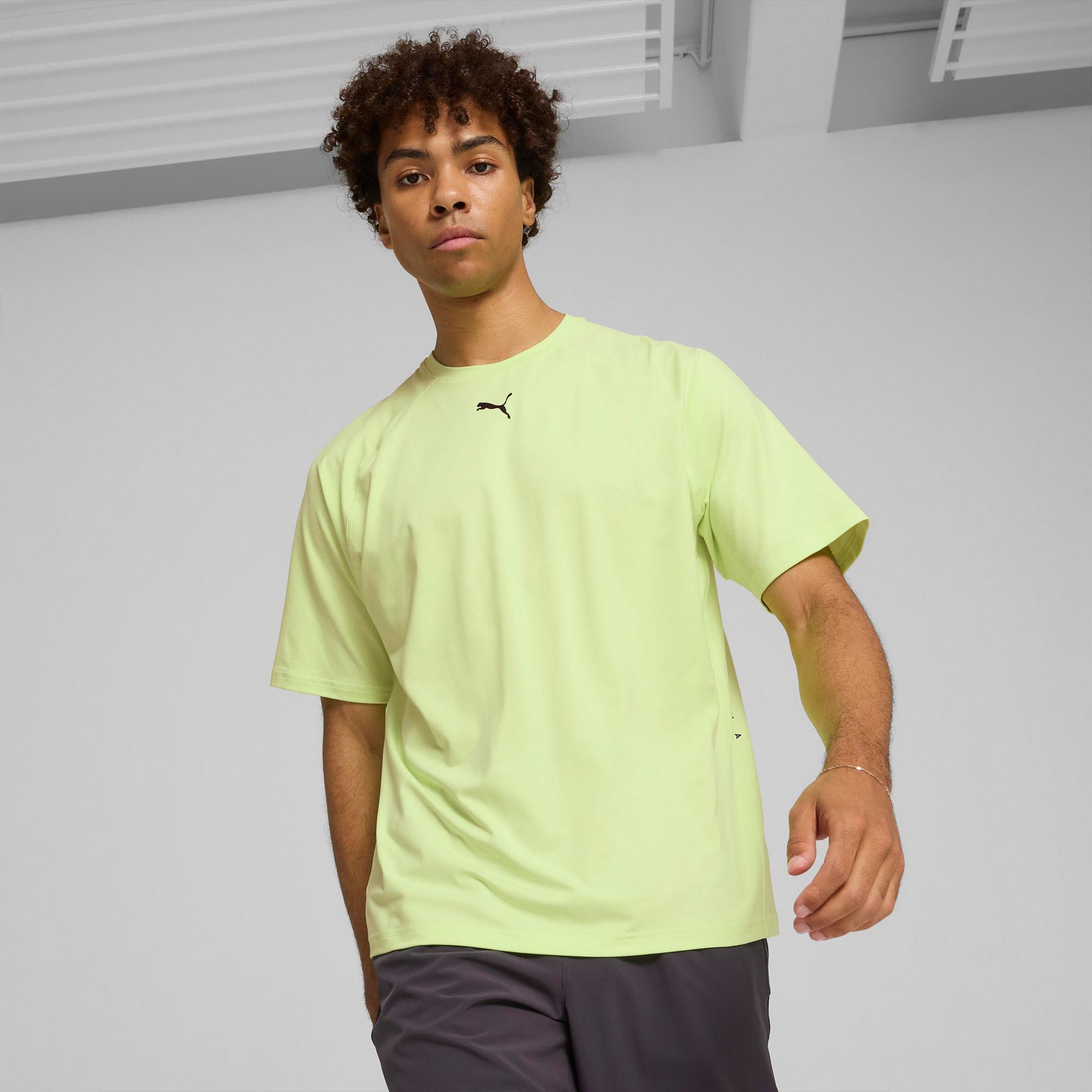Puma Cloudspun Therma Erkek Sarı Antrenman T-Shirt