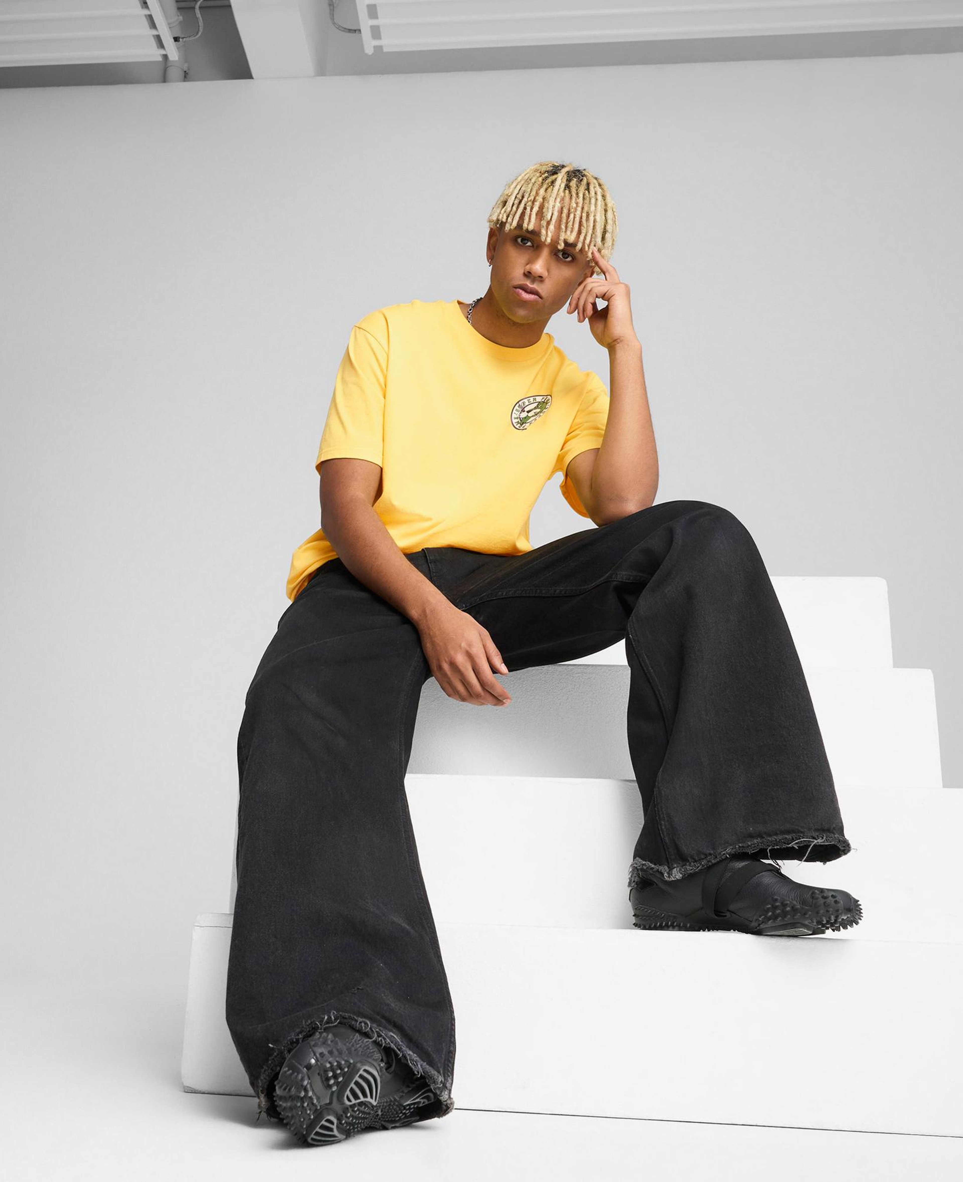 Puma Graphics Super Erkek Sarı T-Shirt