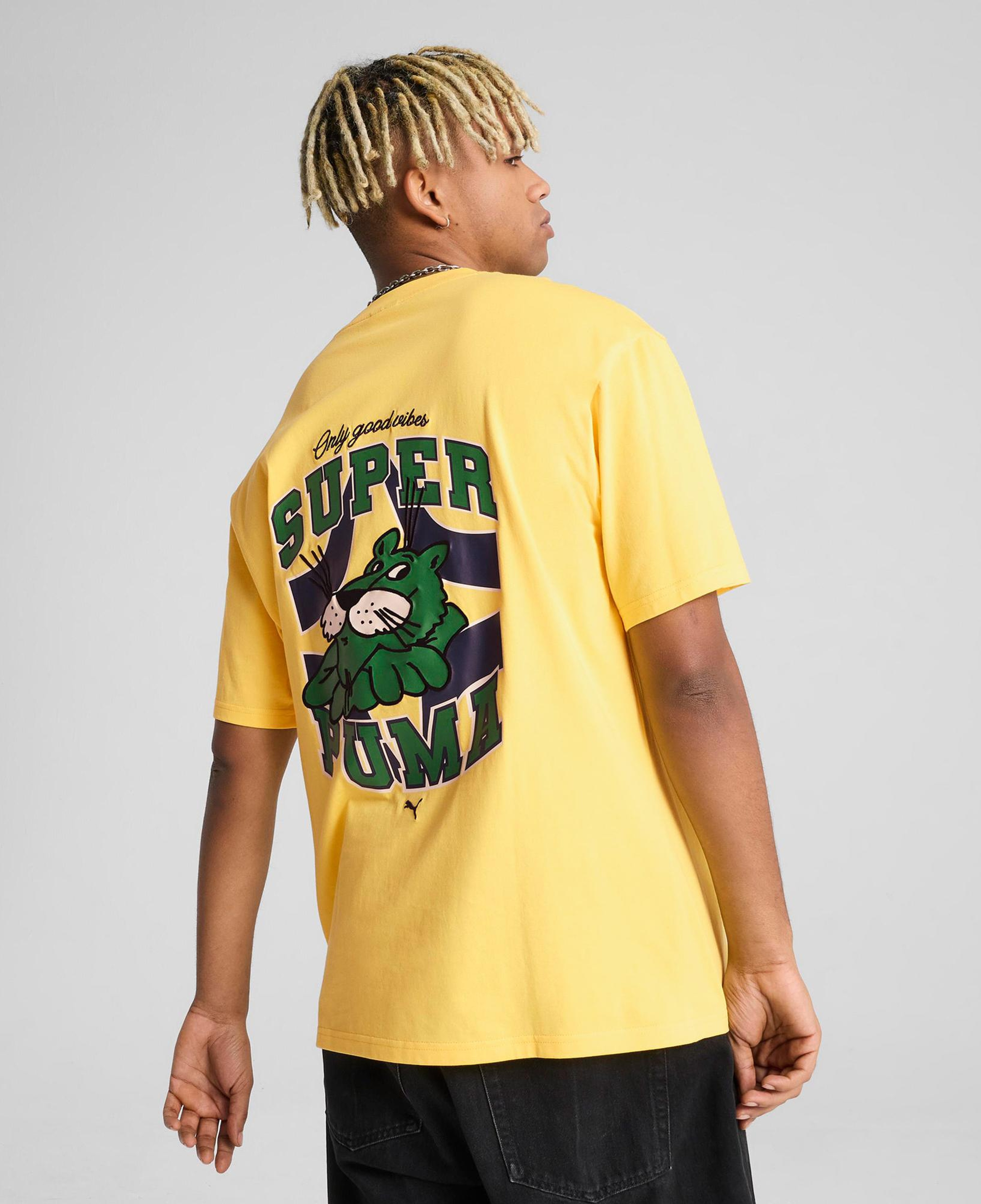 Puma Graphics Super Erkek Sarı T-Shirt