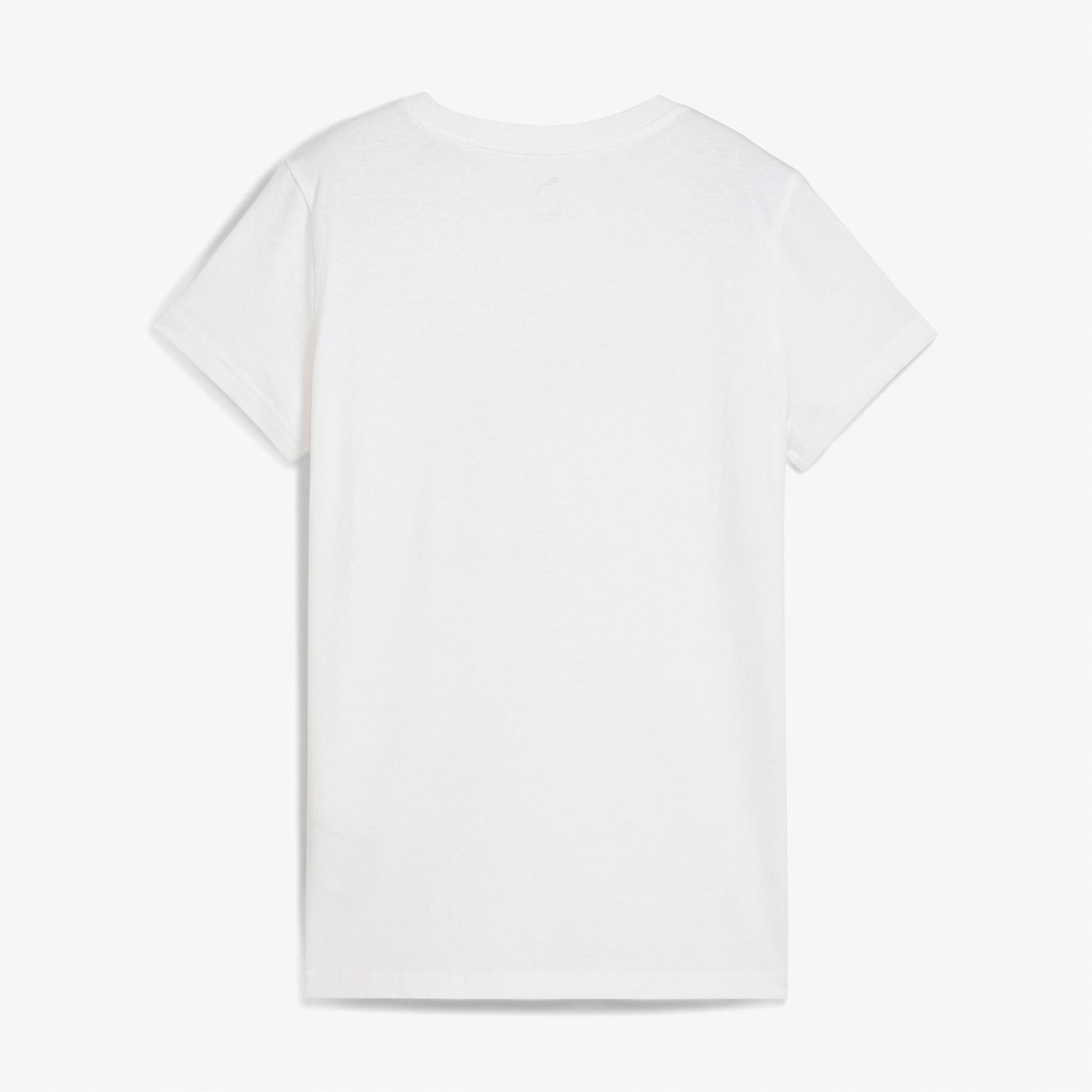 Puma Graphics Floral Cat Logo Kadın Beyaz T-Shirt