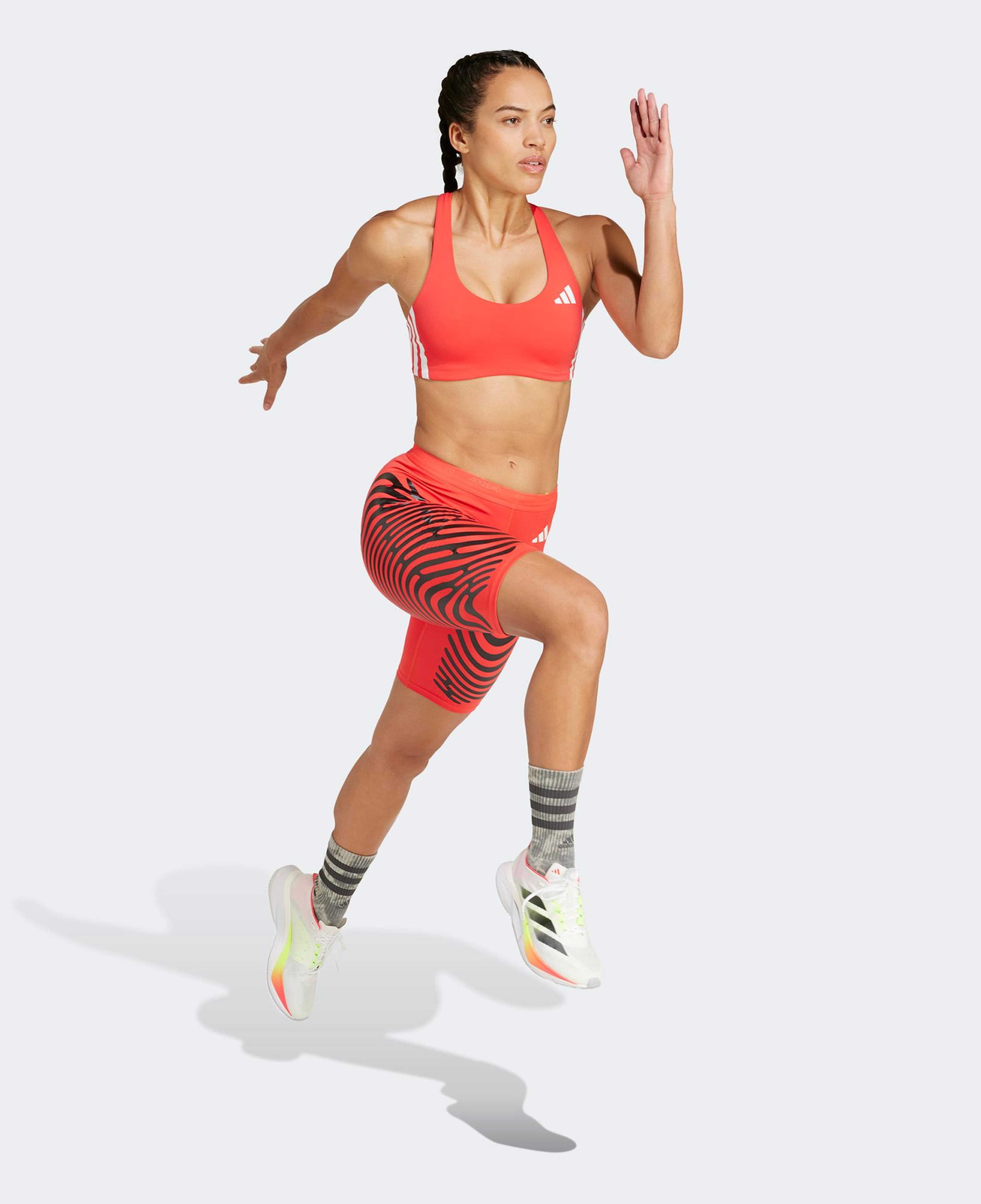 adidas Adizero Control Kadın Kırmızı Koşu Taytı