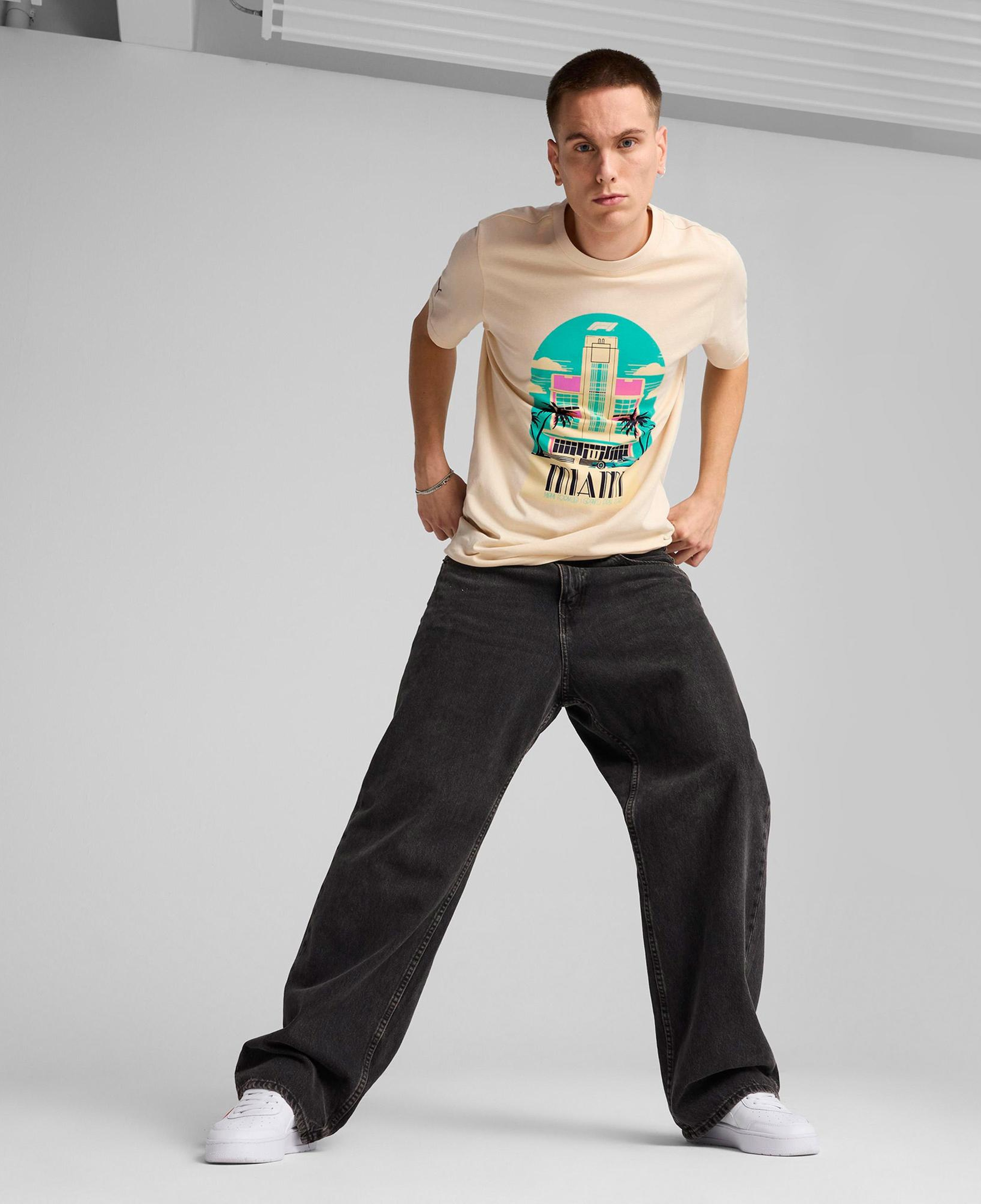 Puma F1 Miami Erkek Krem T-Shirt