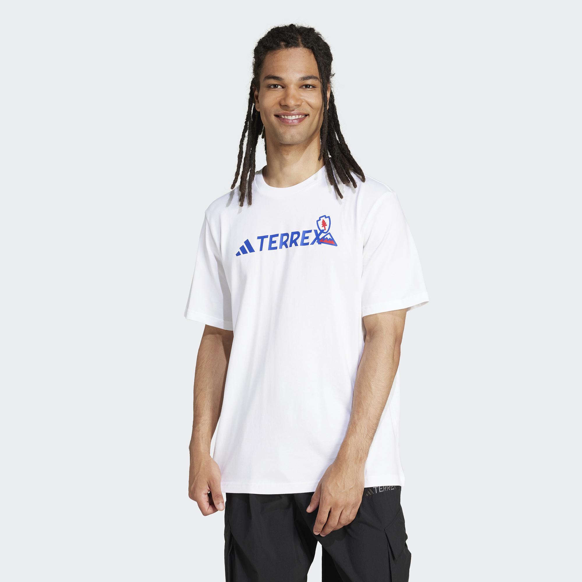 adidas Terrex Graphic Erkek Beyaz T-Shirt
