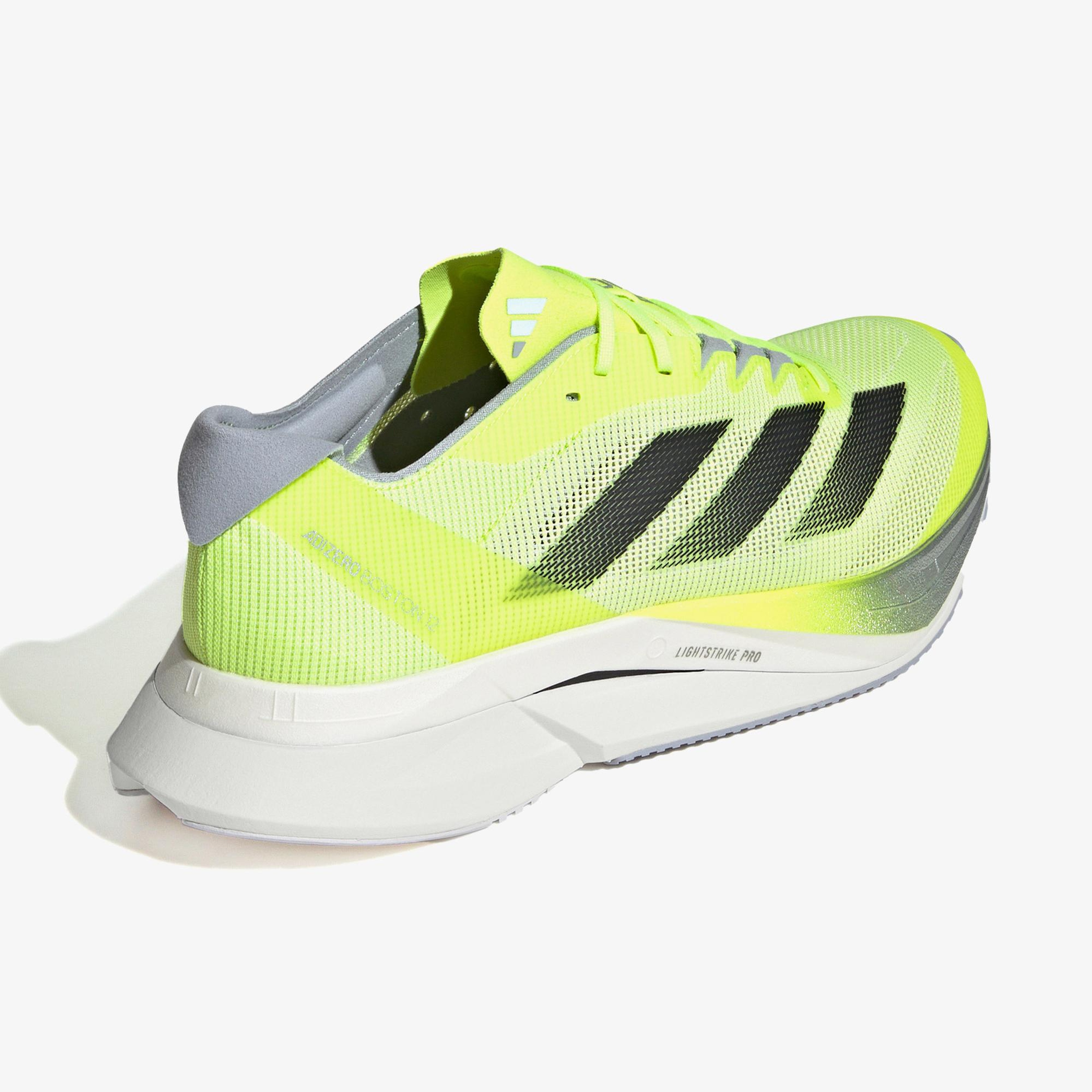 adidas Adizero Boston 12 Erkek Yeşil Koşu Ayakkabısı