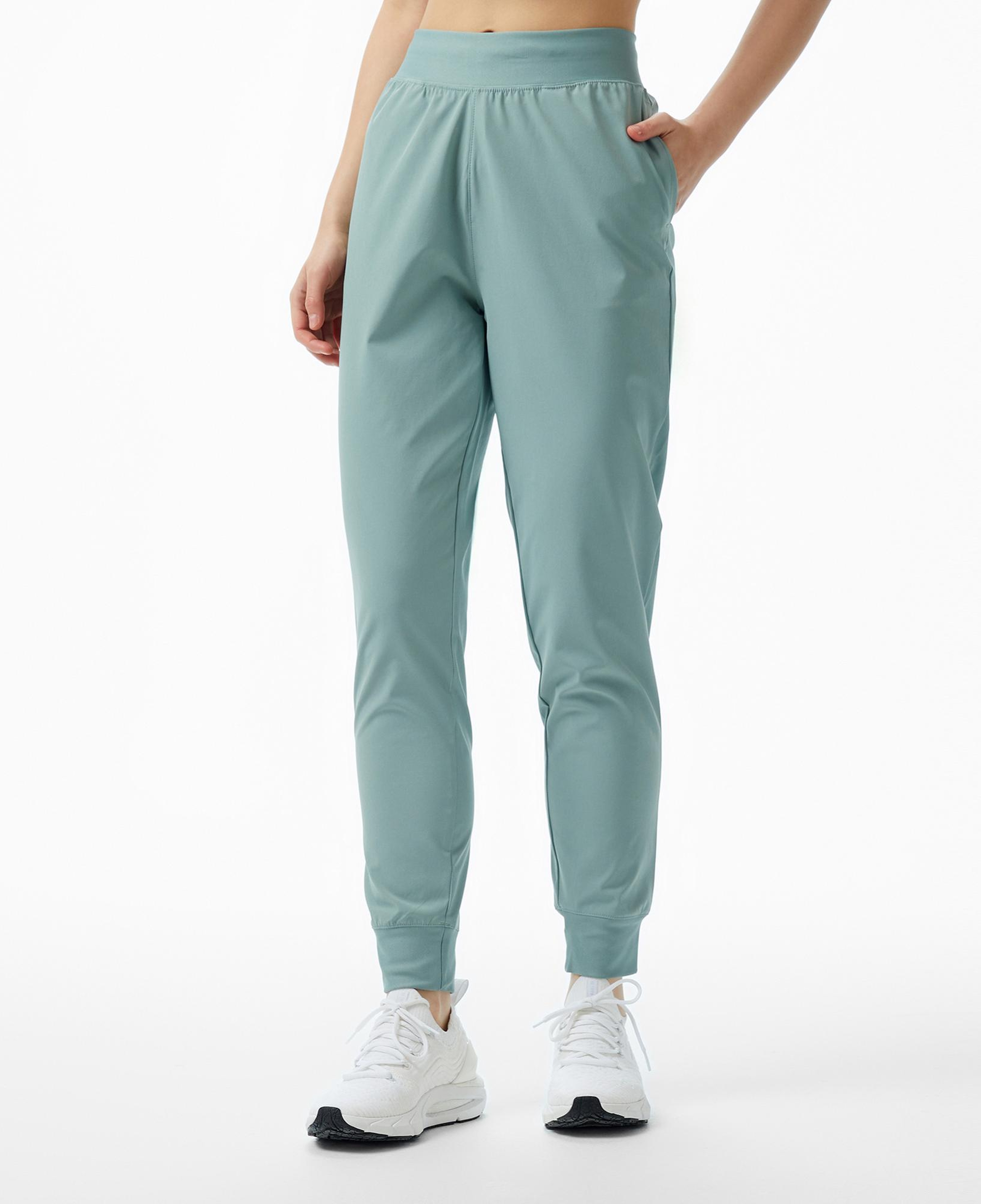 Under Armour Rival Hi Rise Woven Kadın Yeşil Eşofman Altı