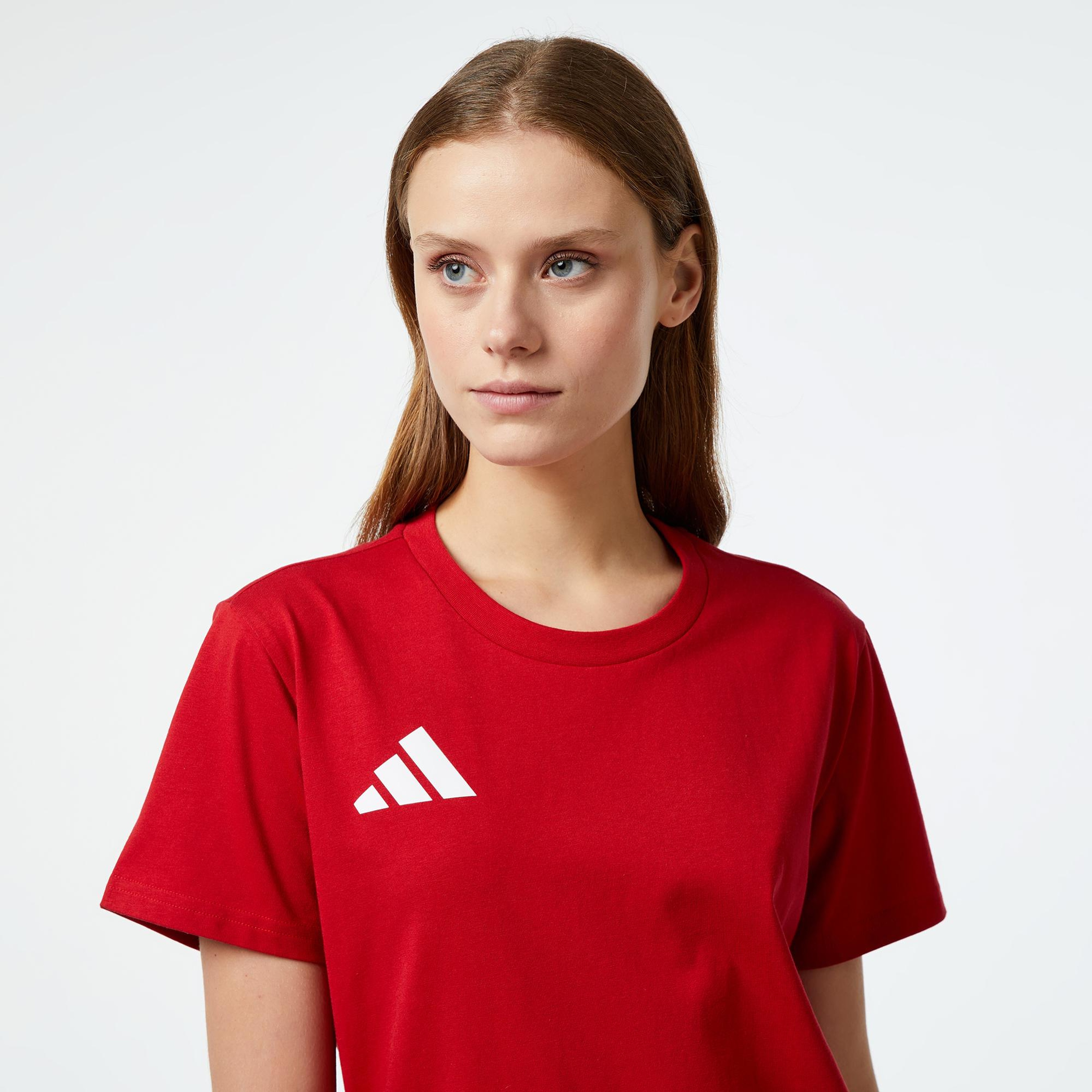 adidas Team Türkiye Kadın Kırmızı Günlük T-Shirt