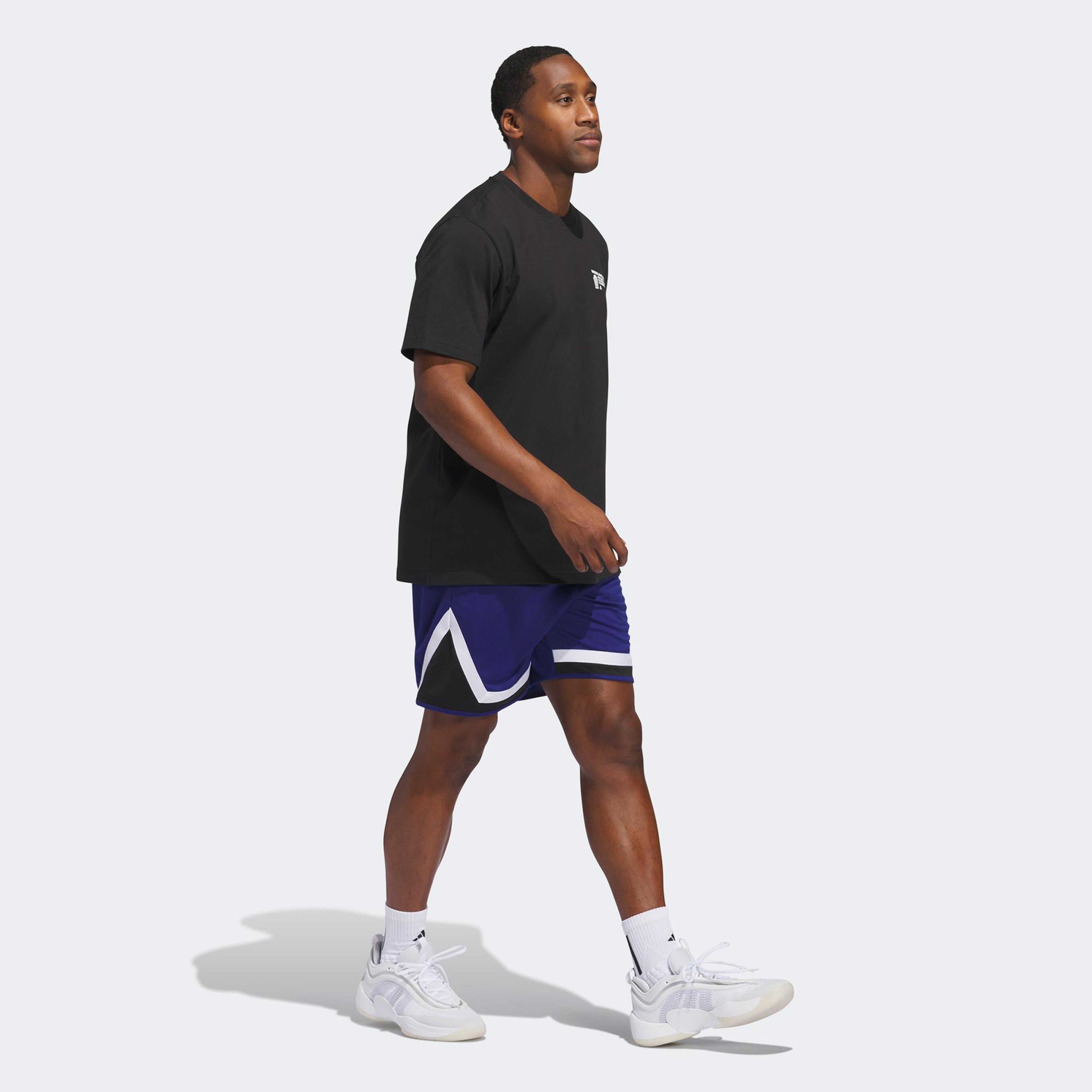 adidas Worldwide Hoops Graphic Erkek Siyah Basketbol T-Shirt