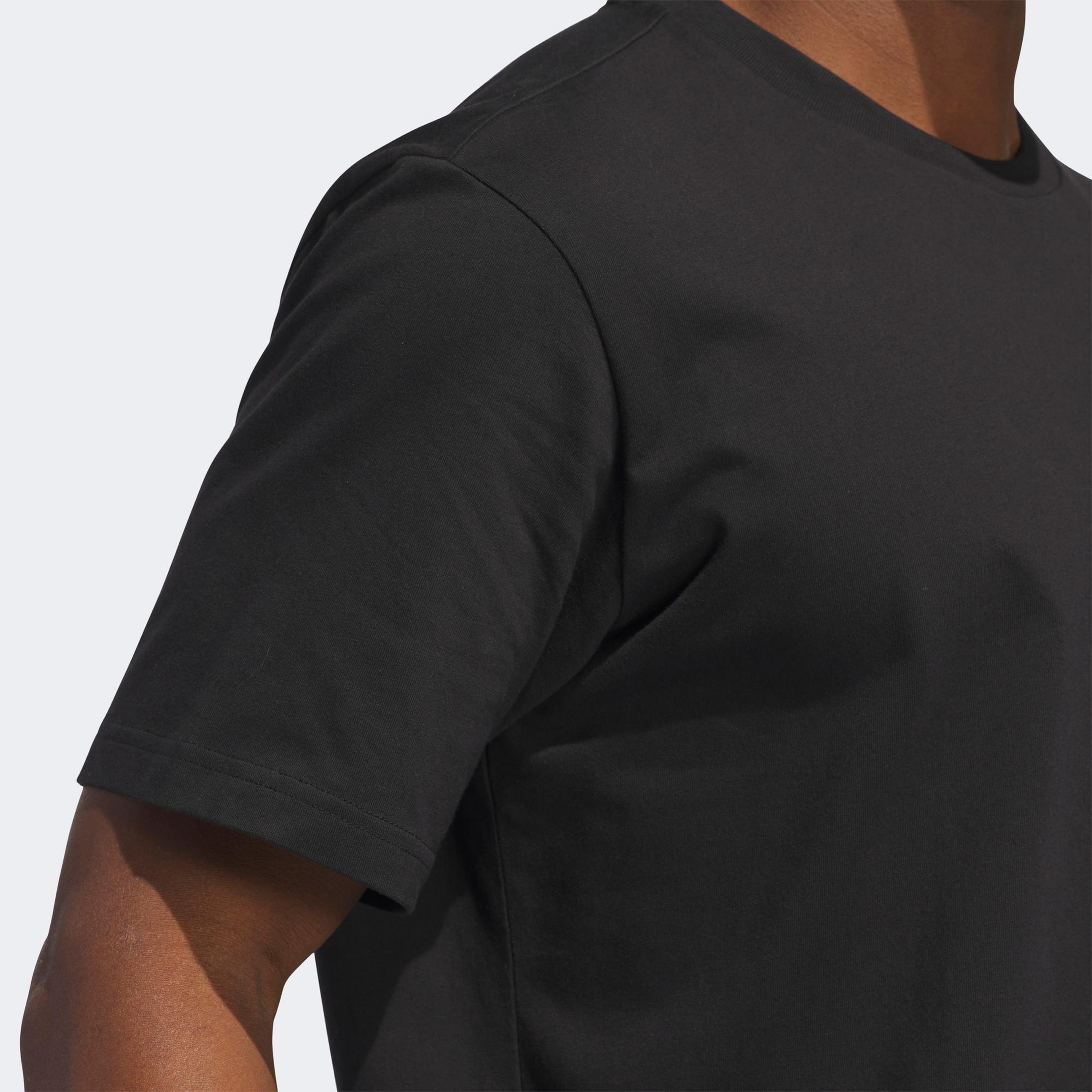 adidas Worldwide Hoops Graphic Erkek Siyah Basketbol T-Shirt