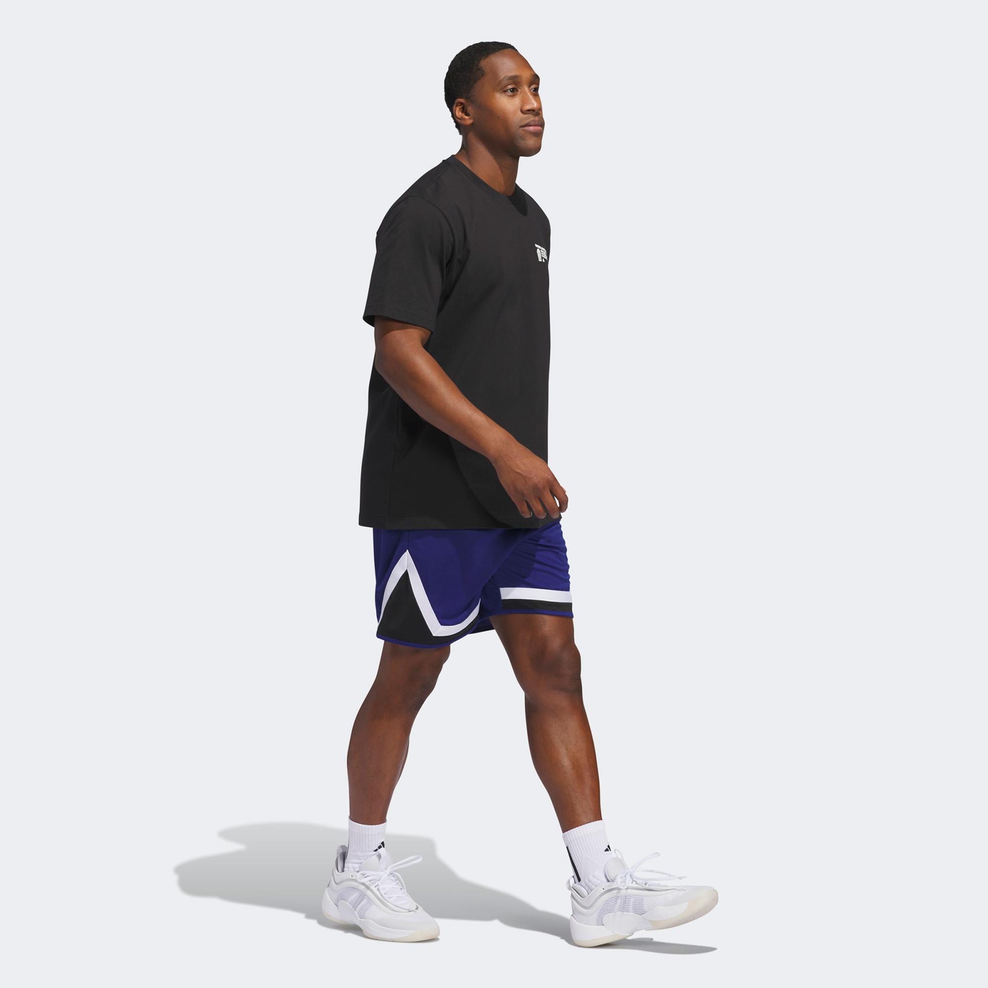 adidas Worldwide Hoops Graphic Erkek Siyah Basketbol T-Shirt