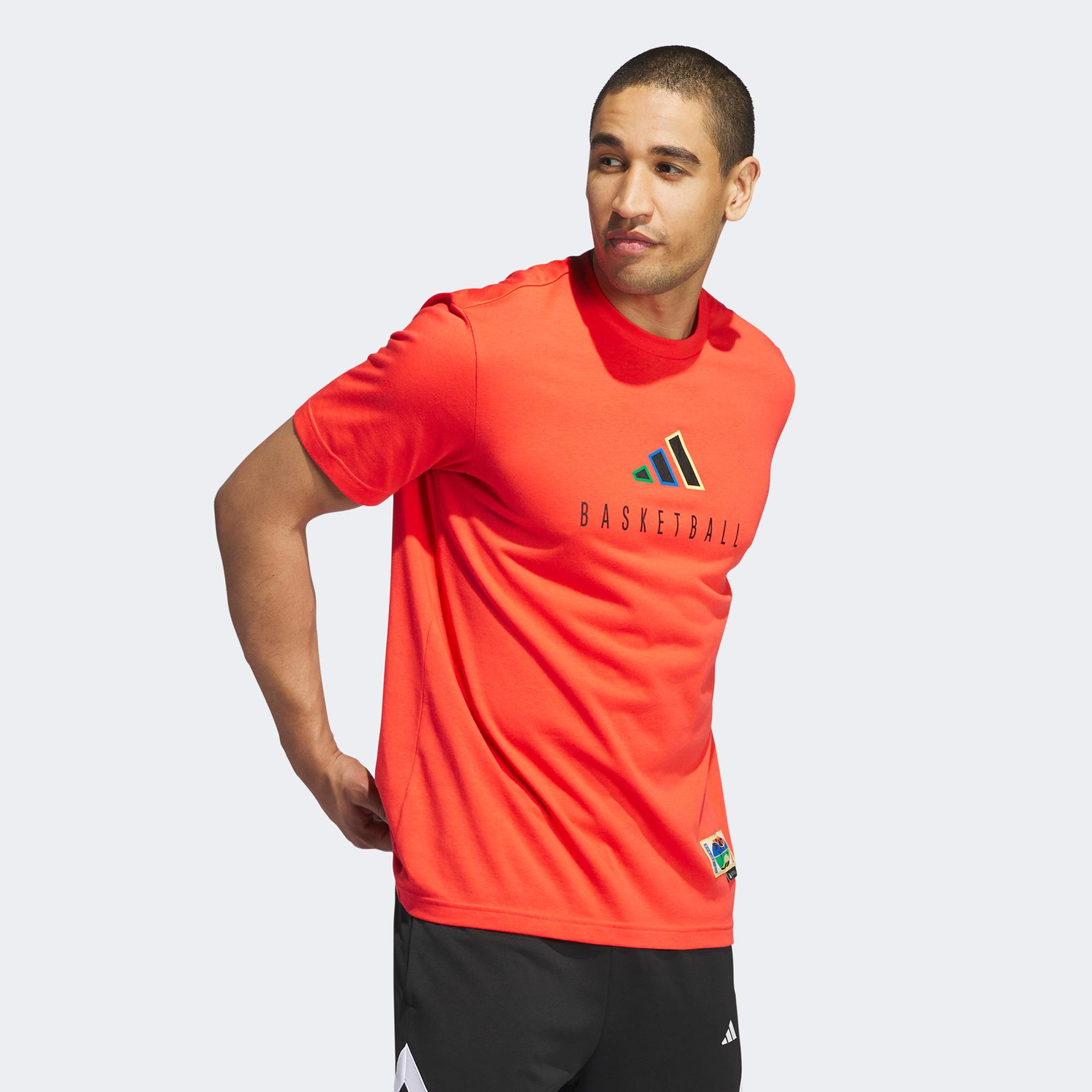 adidas WWH Logo Erkek Kırmızı Günlük T-Shirt
