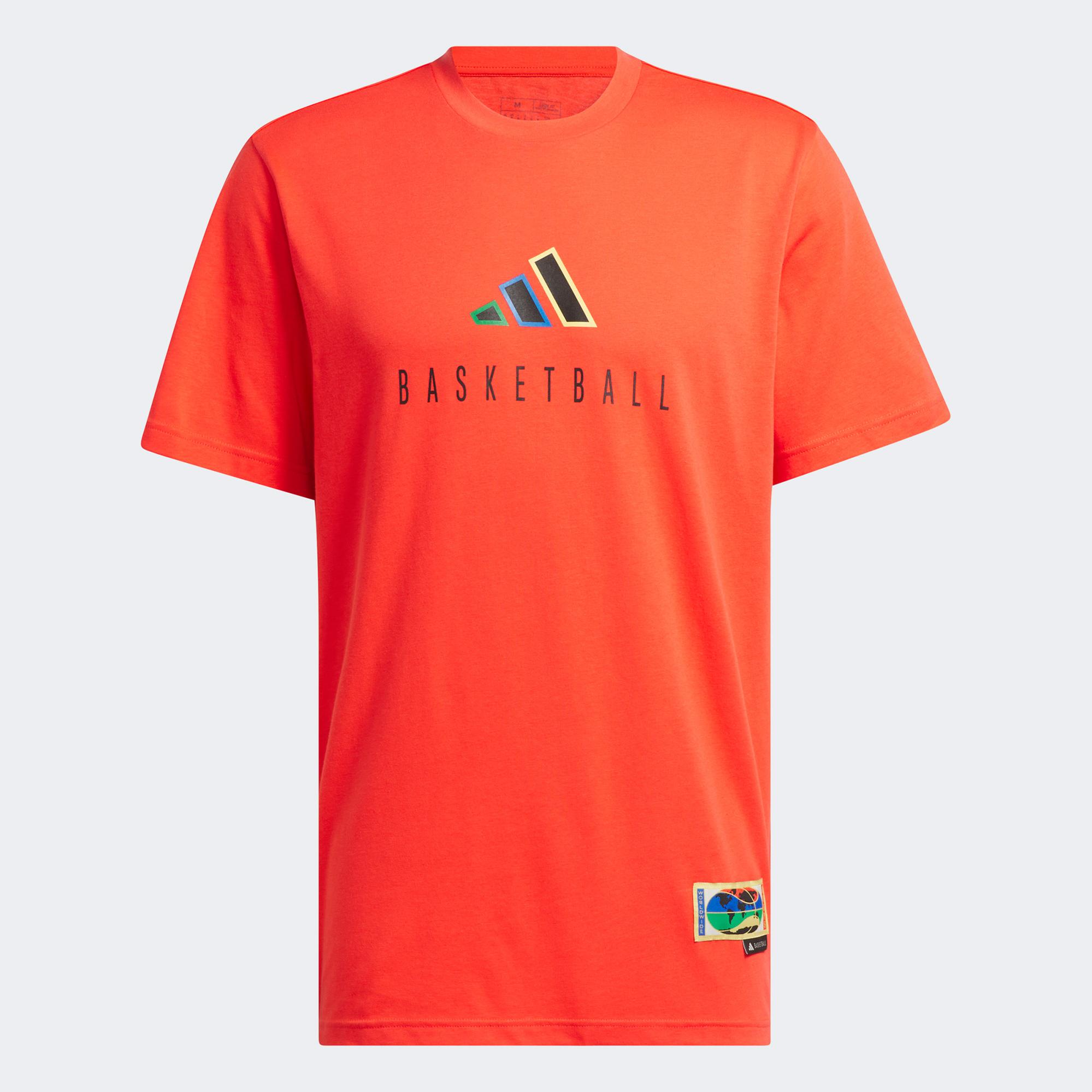 adidas WWH Logo Erkek Kırmızı Günlük T-Shirt