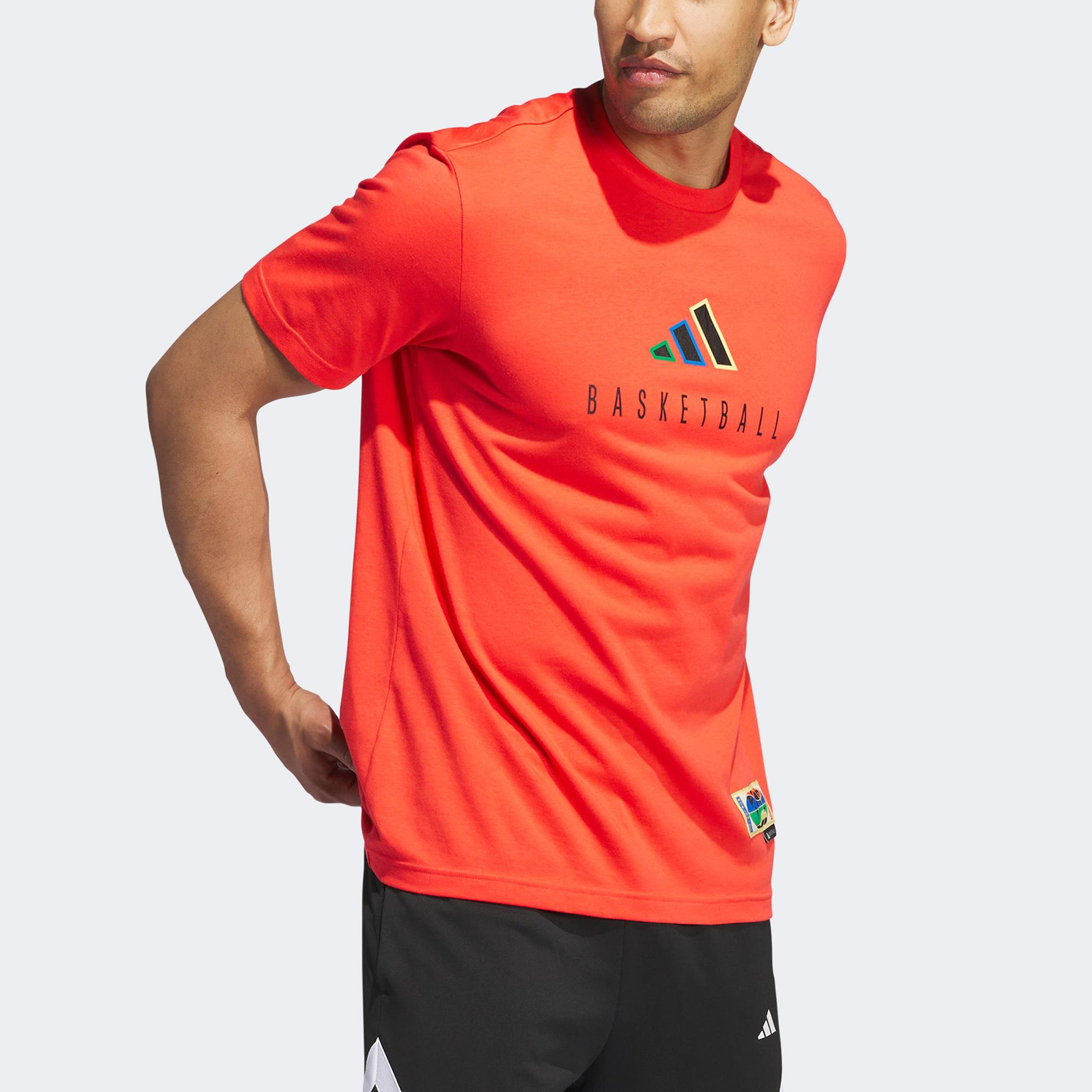 adidas WWH Logo Erkek Kırmızı Günlük T-Shirt
