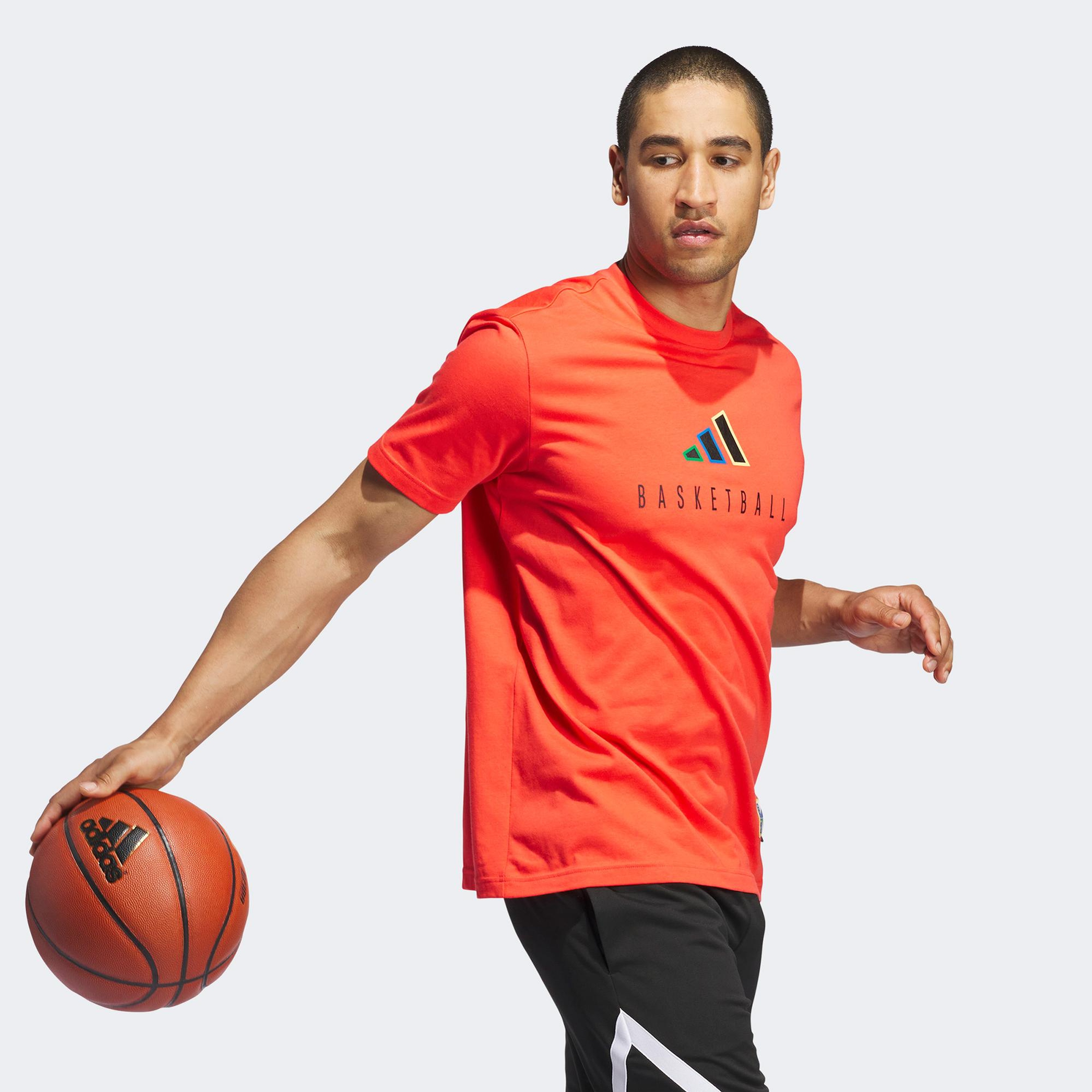 adidas WWH Logo Erkek Kırmızı Günlük T-Shirt