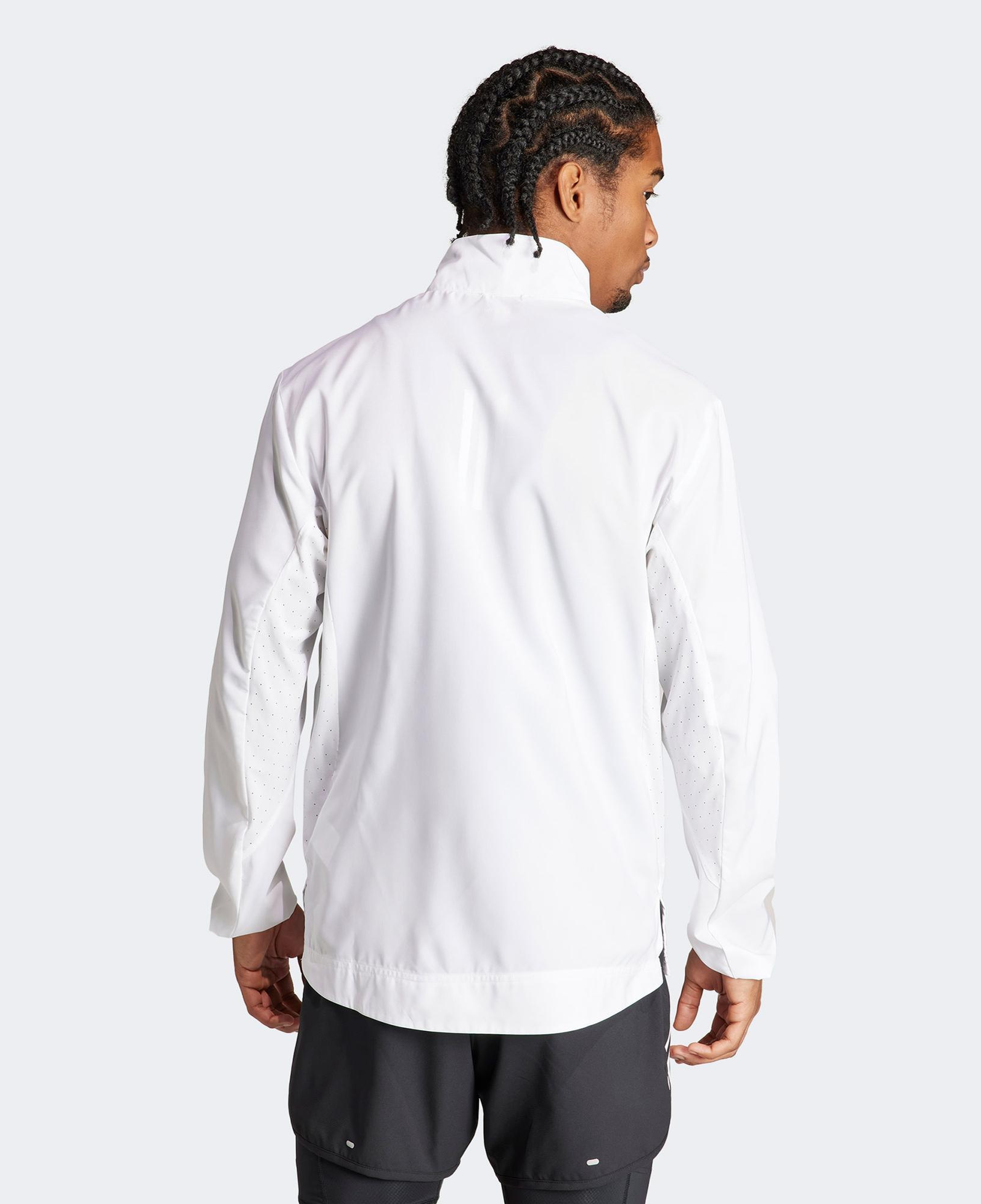 adidas Adizero Essentials Erkek Beyaz Koşu Rüzgarlık