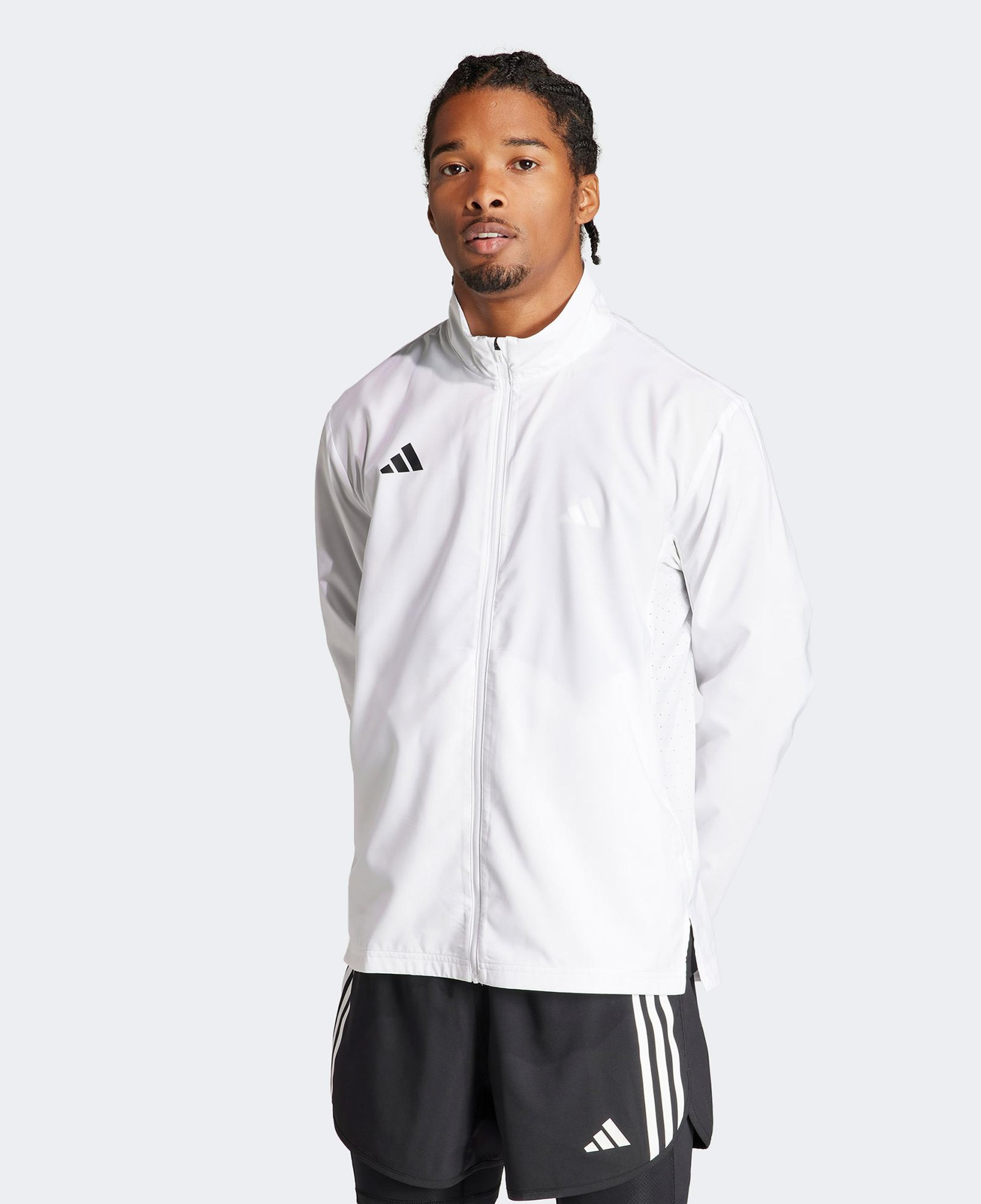 adidas Adizero Essentials Erkek Beyaz Koşu Rüzgarlık