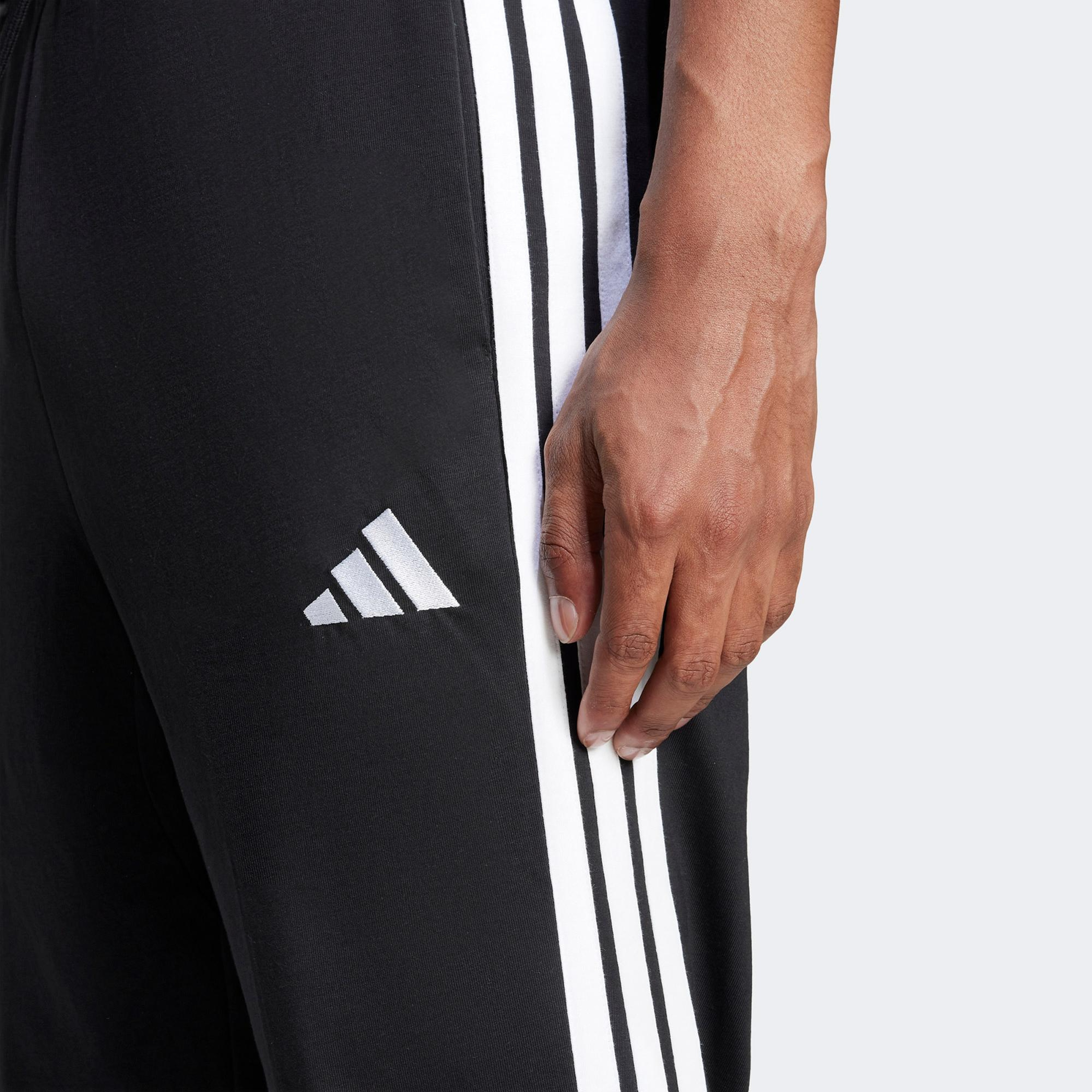 adidas Essentials 3 Stripes Single Erkek Siyah Eşofman Altı