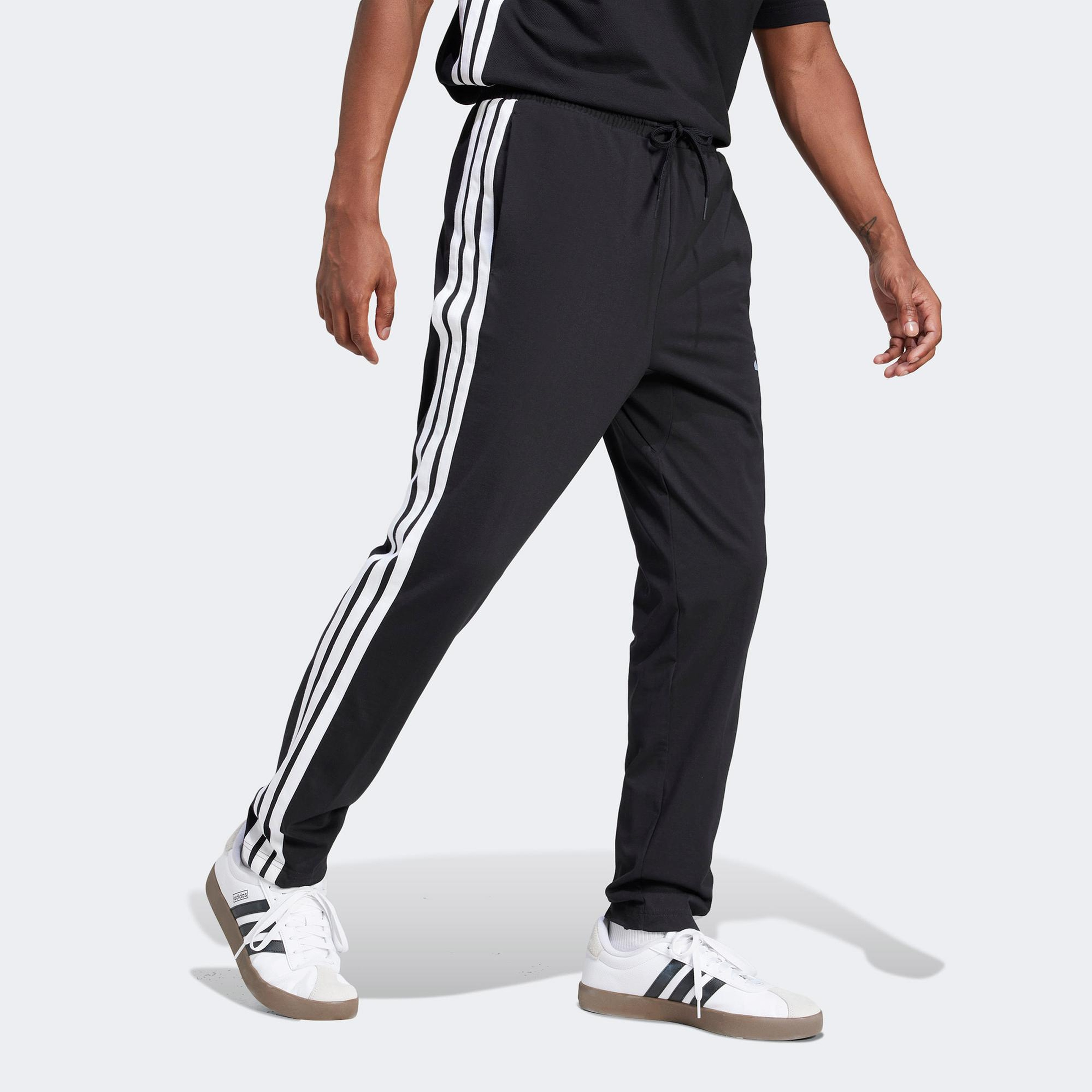 adidas Essentials 3 Stripes Single Erkek Siyah Eşofman Altı
