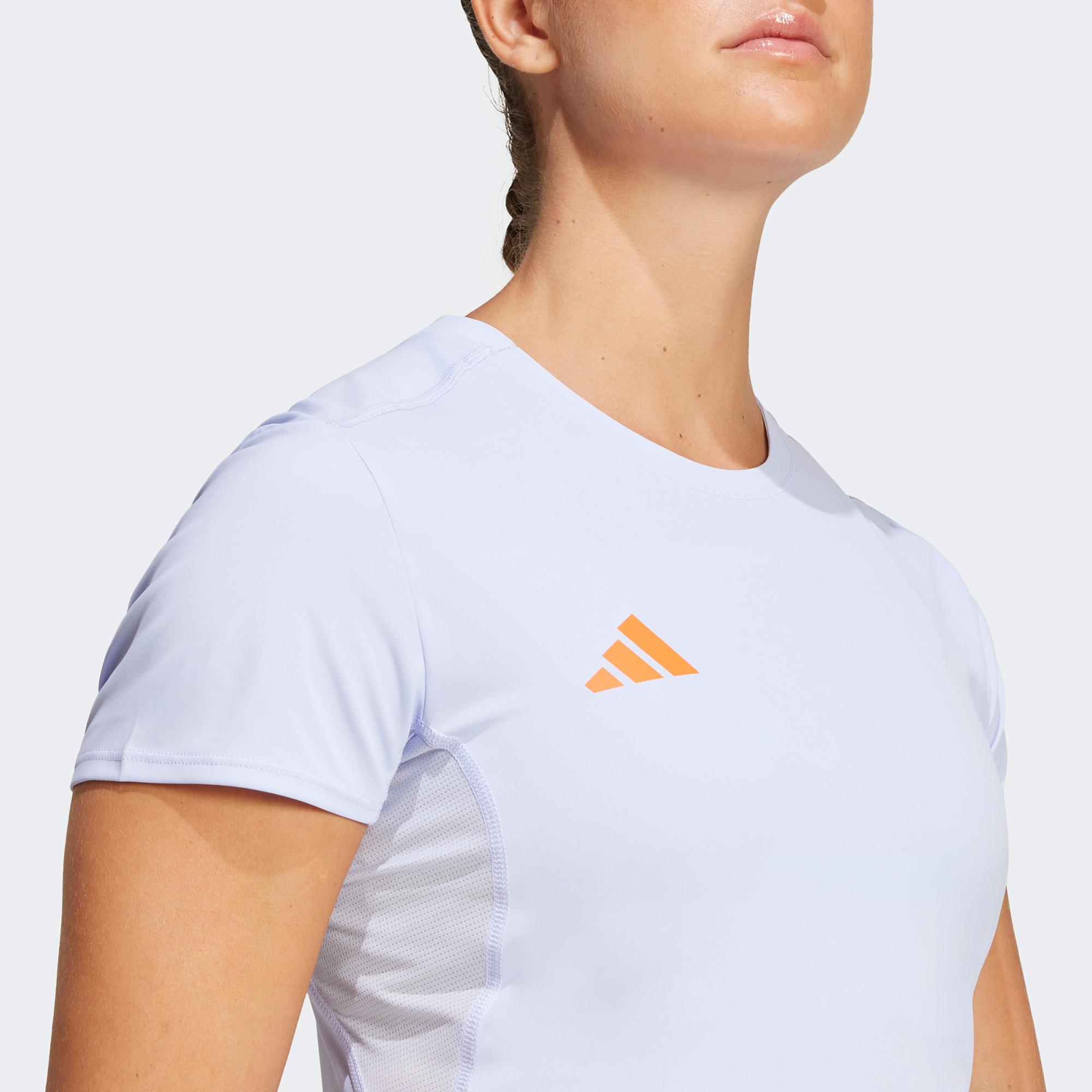 adidas Adizero Essentials Kadın Mor Koşu T-Shirt