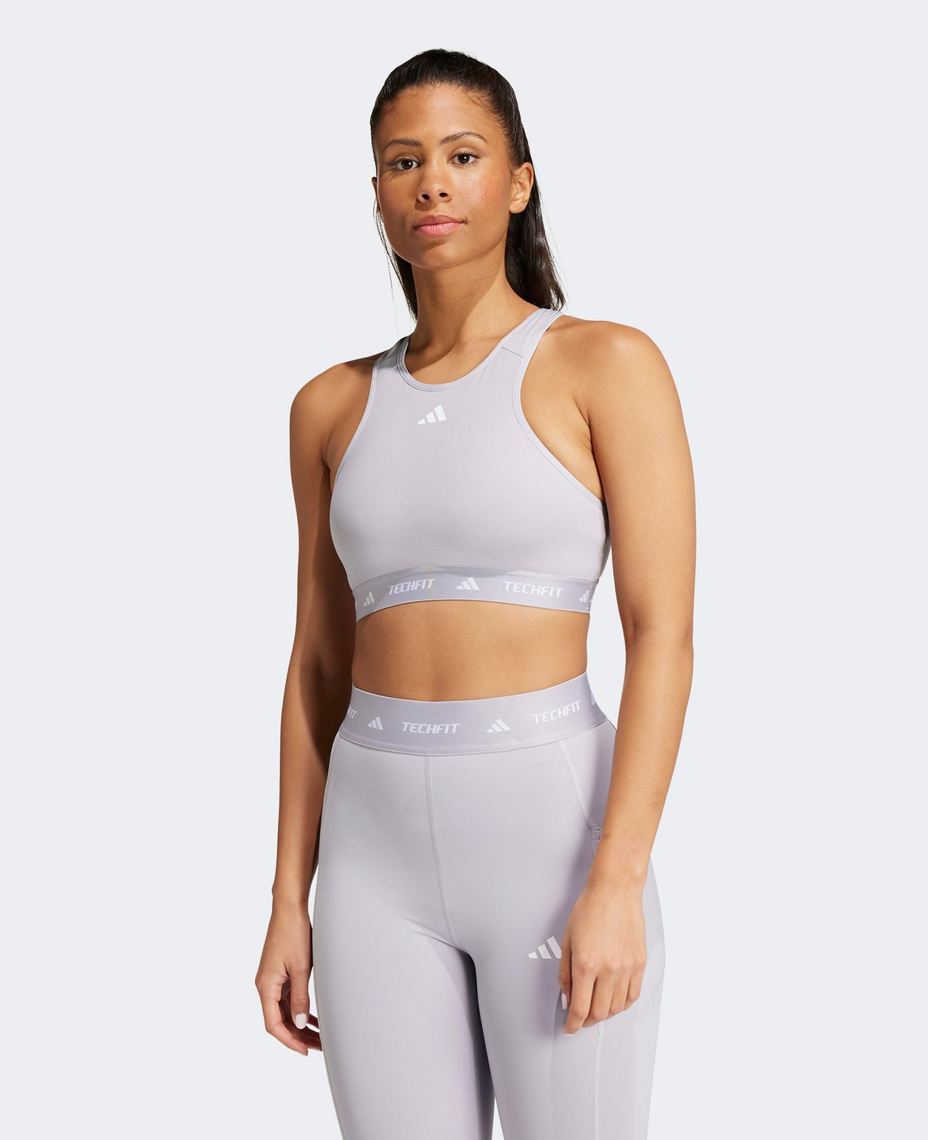 adidas Techfit Medium-Support Kadın Gri Antrenman Bra