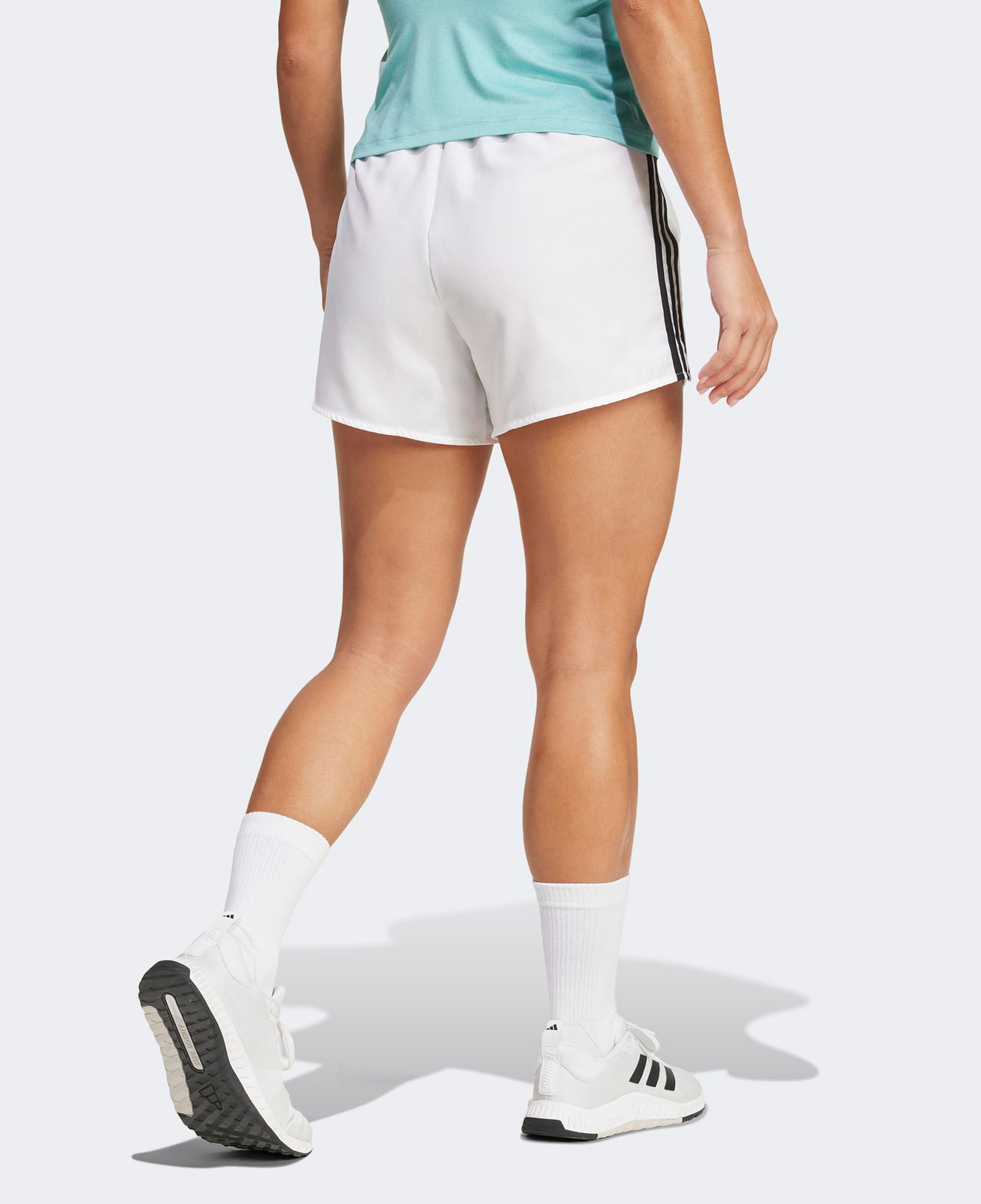 adidas 3 Stripes High Rise Kadın Beyaz Antrenman Şort