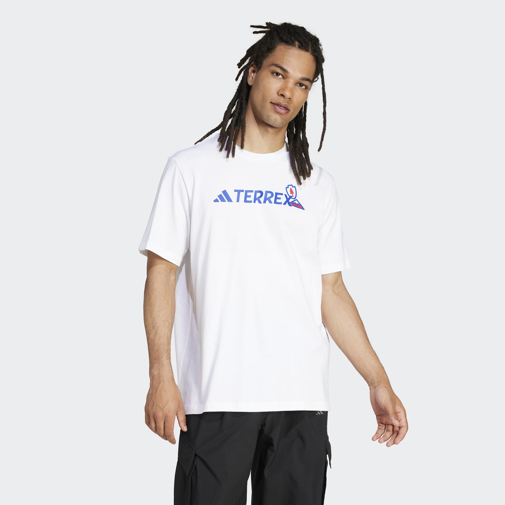 adidas Terrex Graphic Erkek Beyaz T-Shirt
