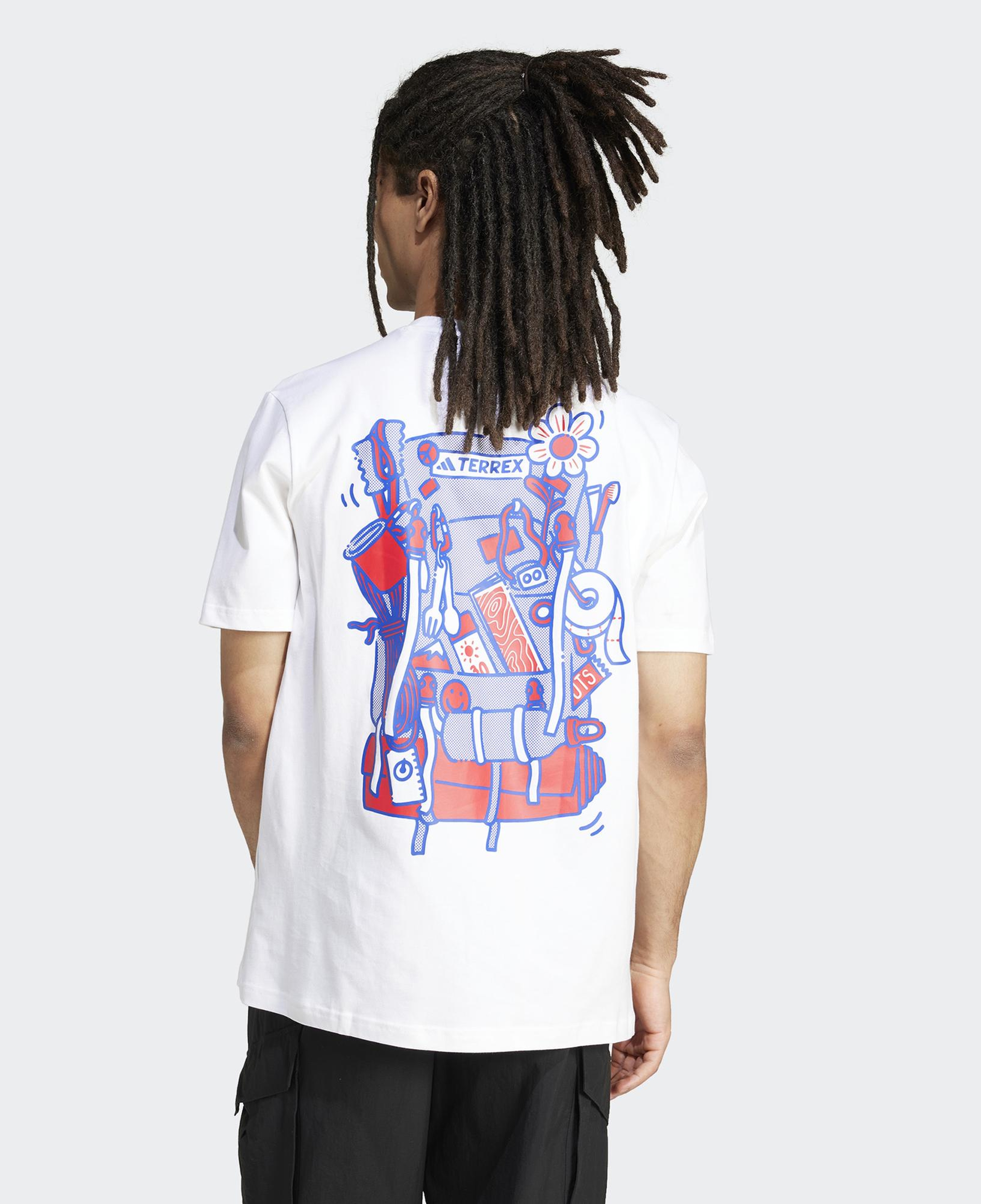 adidas Terrex Graphic Erkek Beyaz T-Shirt