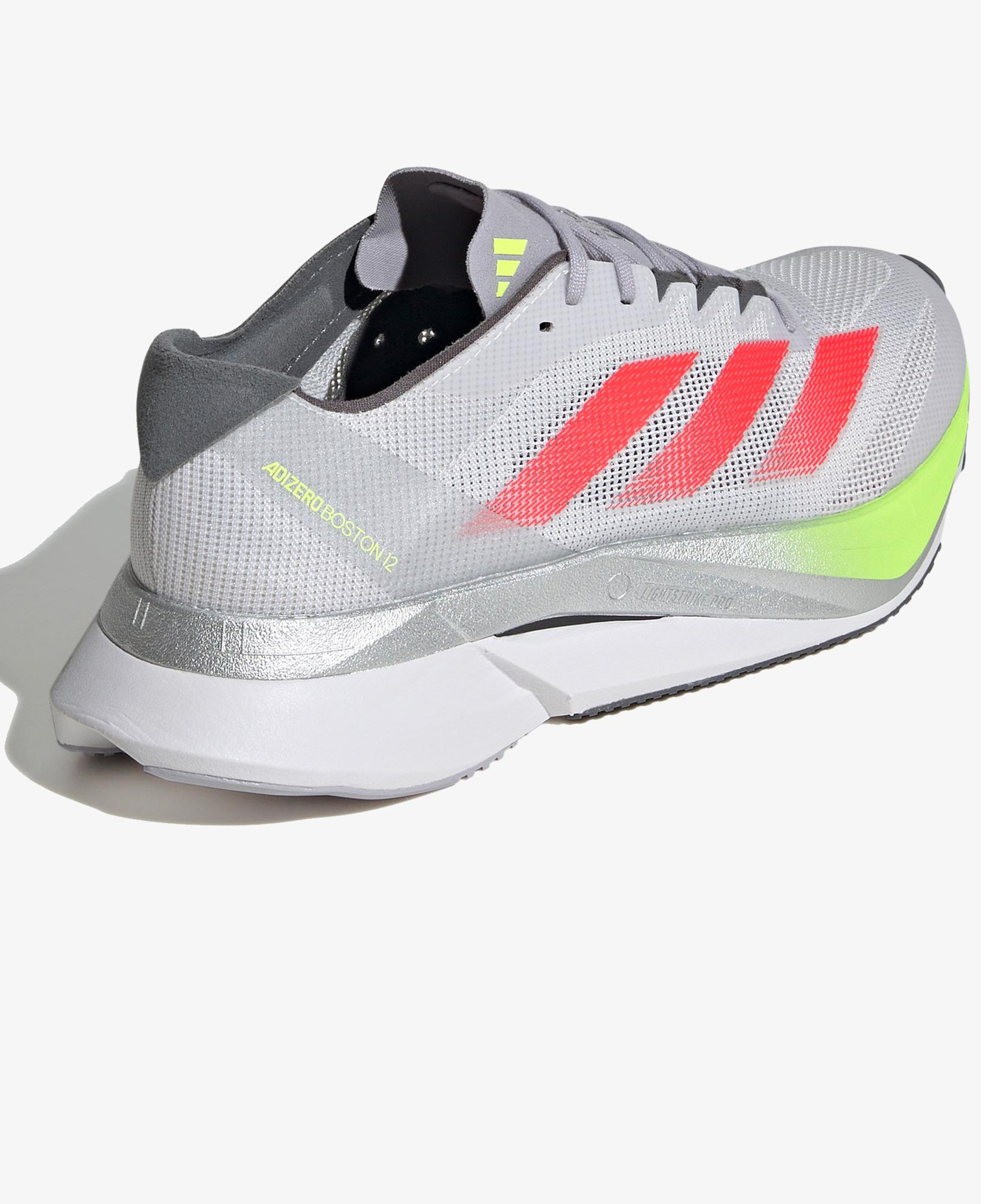 adidas Adizero Boston 12 Kadın Gri Koşu Ayakkabısı