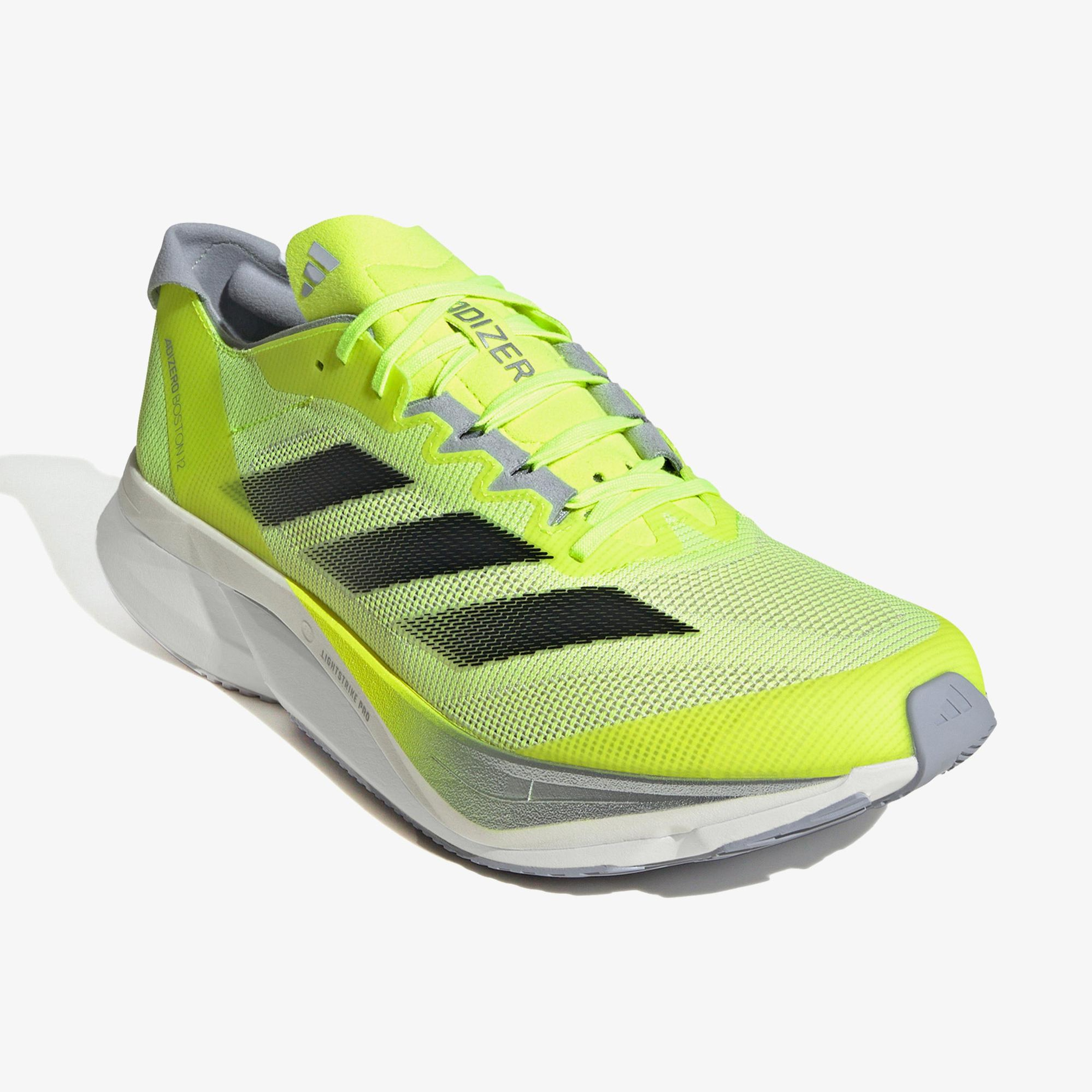 adidas Adizero Boston 12 Erkek Yeşil Koşu Ayakkabısı